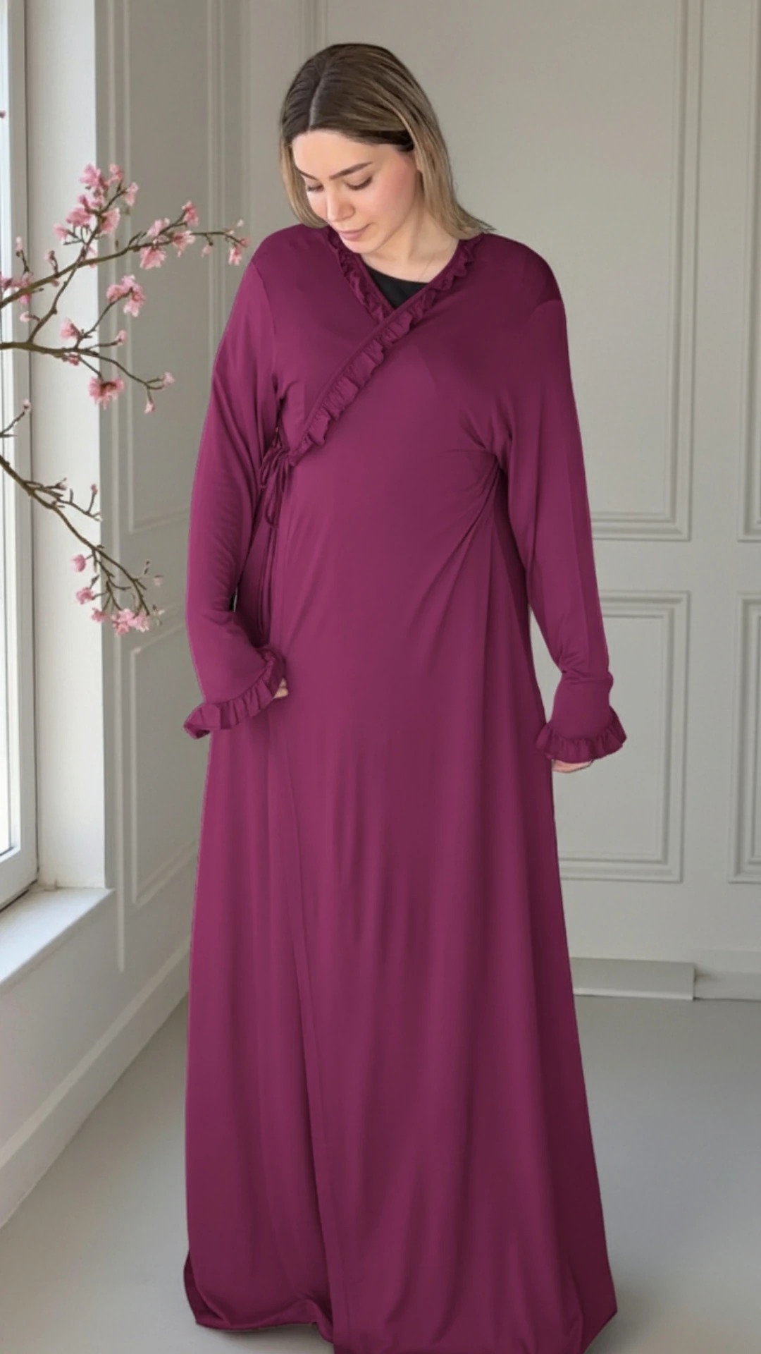 Pamuk Prenses Penye Namaz Elbisesi - Gül Kurusu