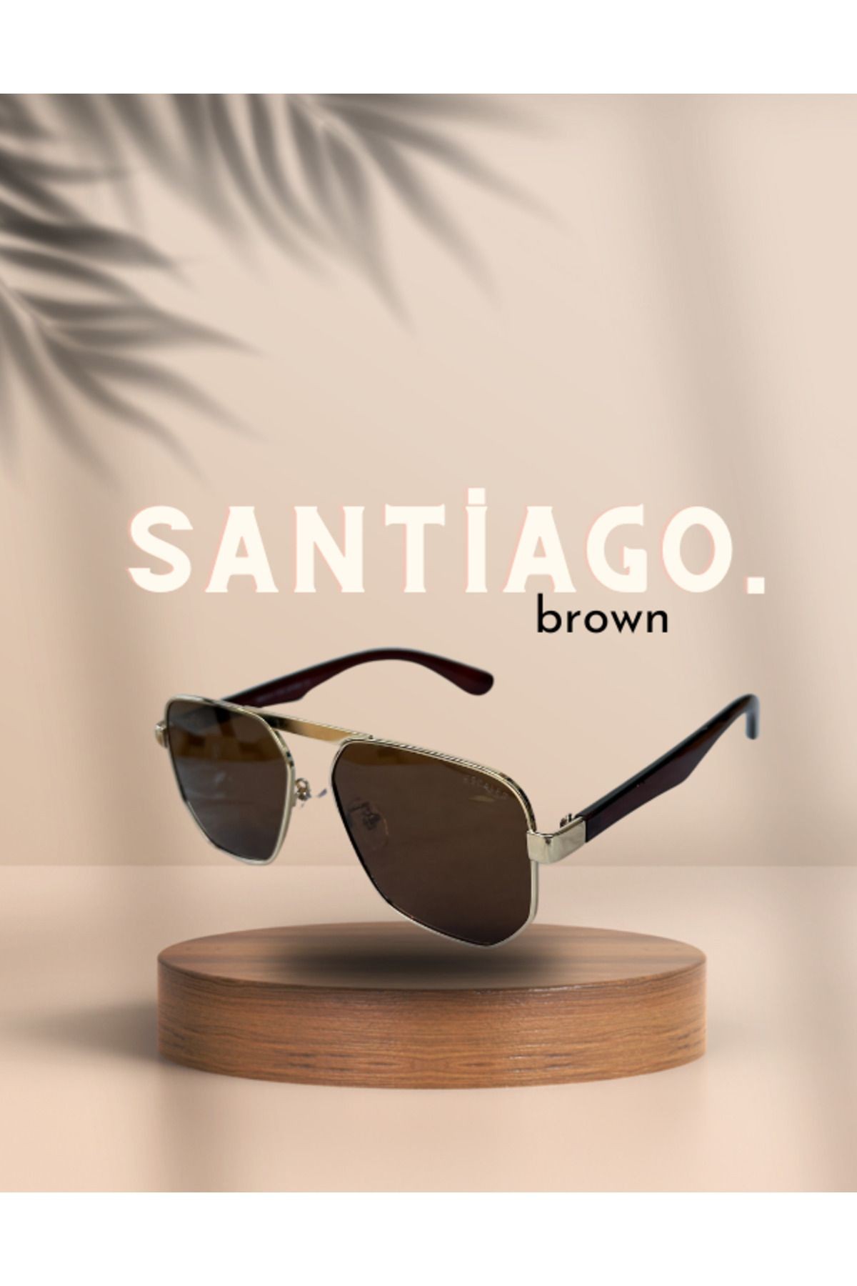 Santiago Brown Unisex Polarize Güneş Gözlüğü