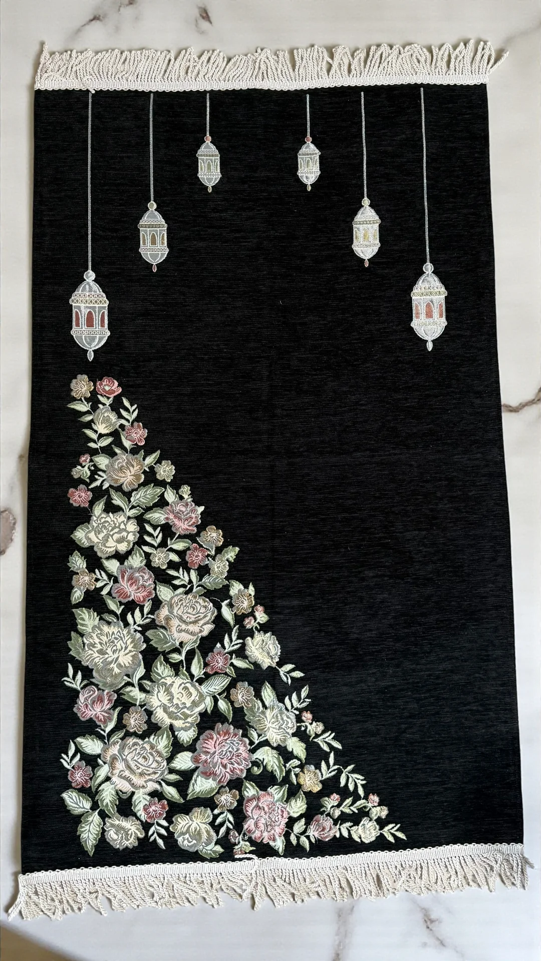 Kandil Şönil Seccade - Siyah