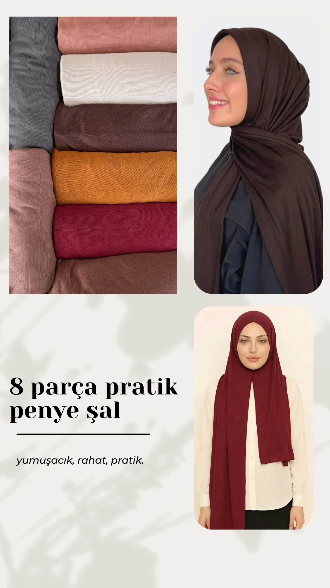 8 Parça Penye Şal Seti