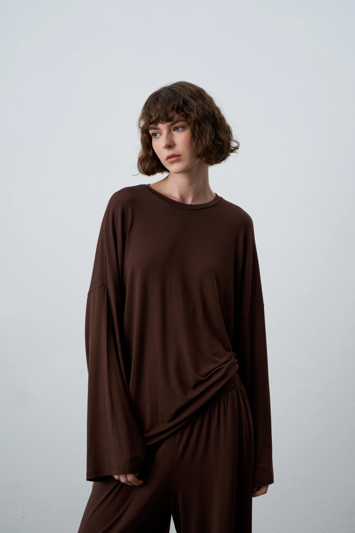 LORA UZUN KOLLU UZUN FORM BLUZ