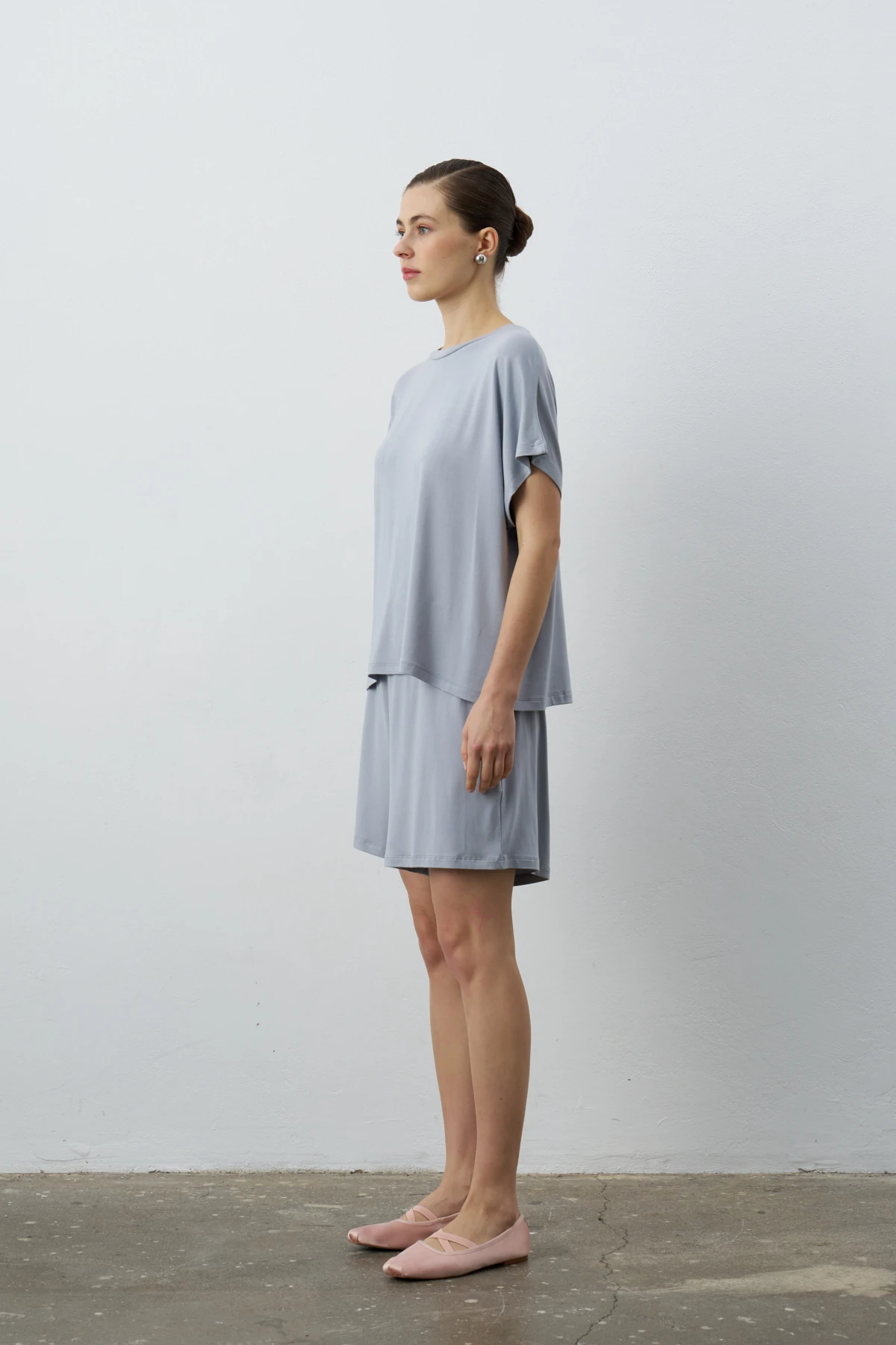 KATE KISA KOLLU BASİC TSHİRT