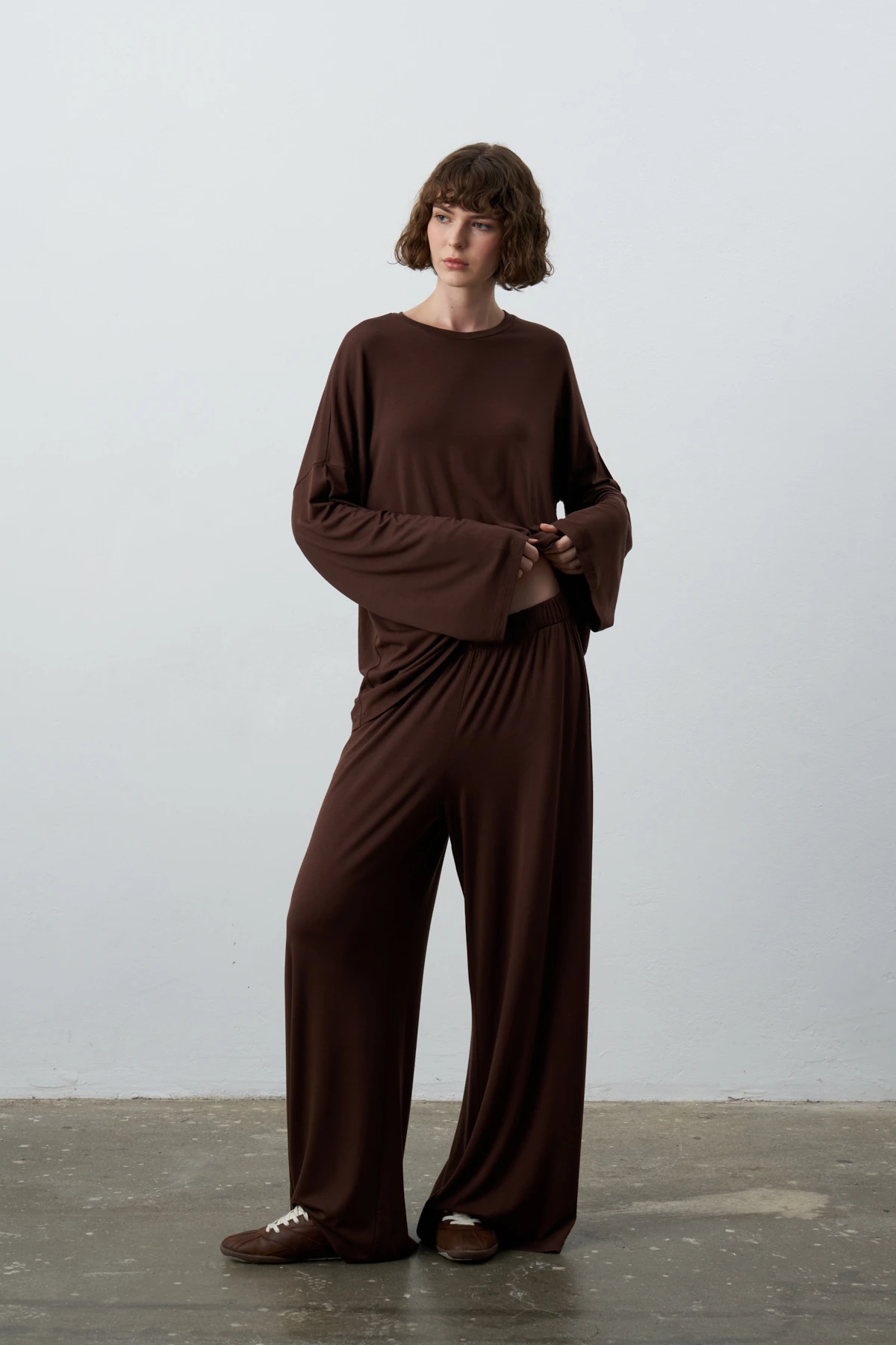 LORA UZUN KOLLU UZUN FORM BLUZ