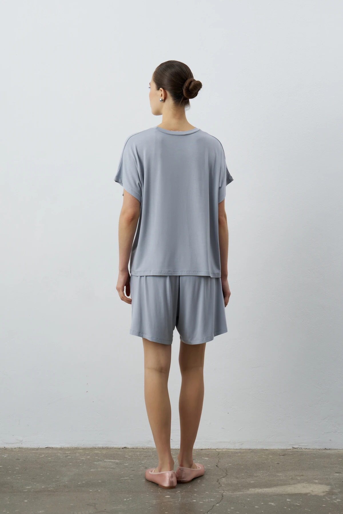 KATE KISA KOLLU BASİC TSHİRT