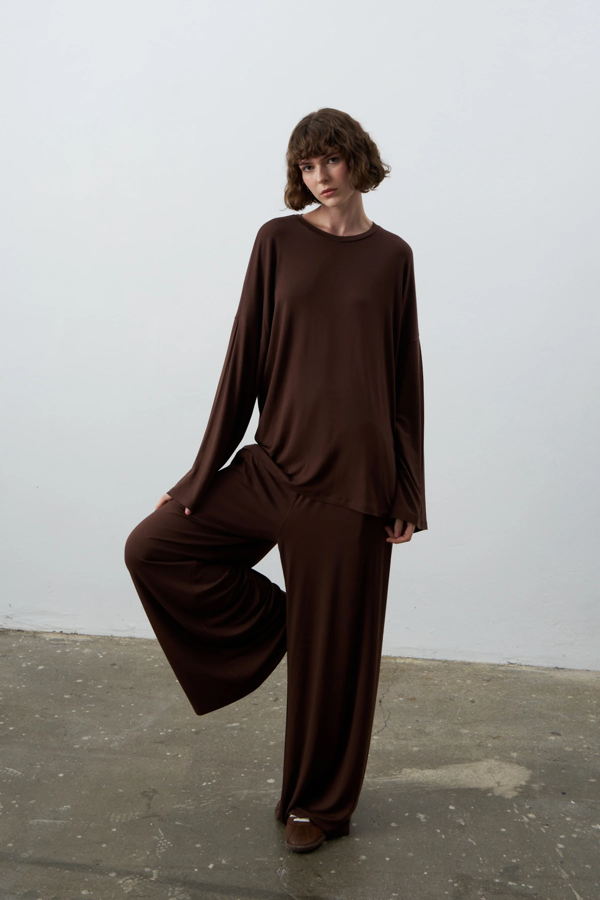 LORA UZUN KOLLU UZUN FORM BLUZ