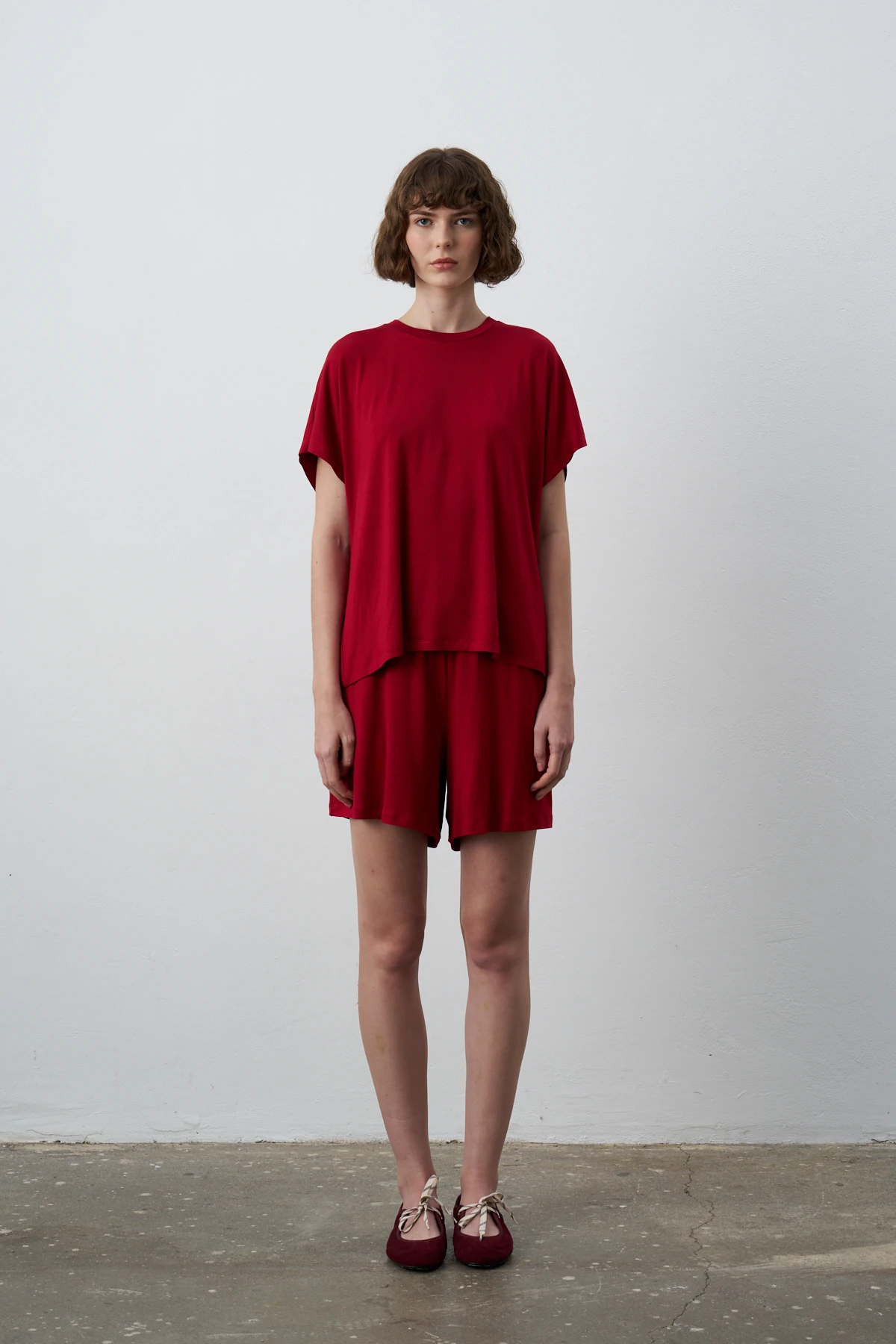 NIS BASİC ŞORT - Koyu kırmızı