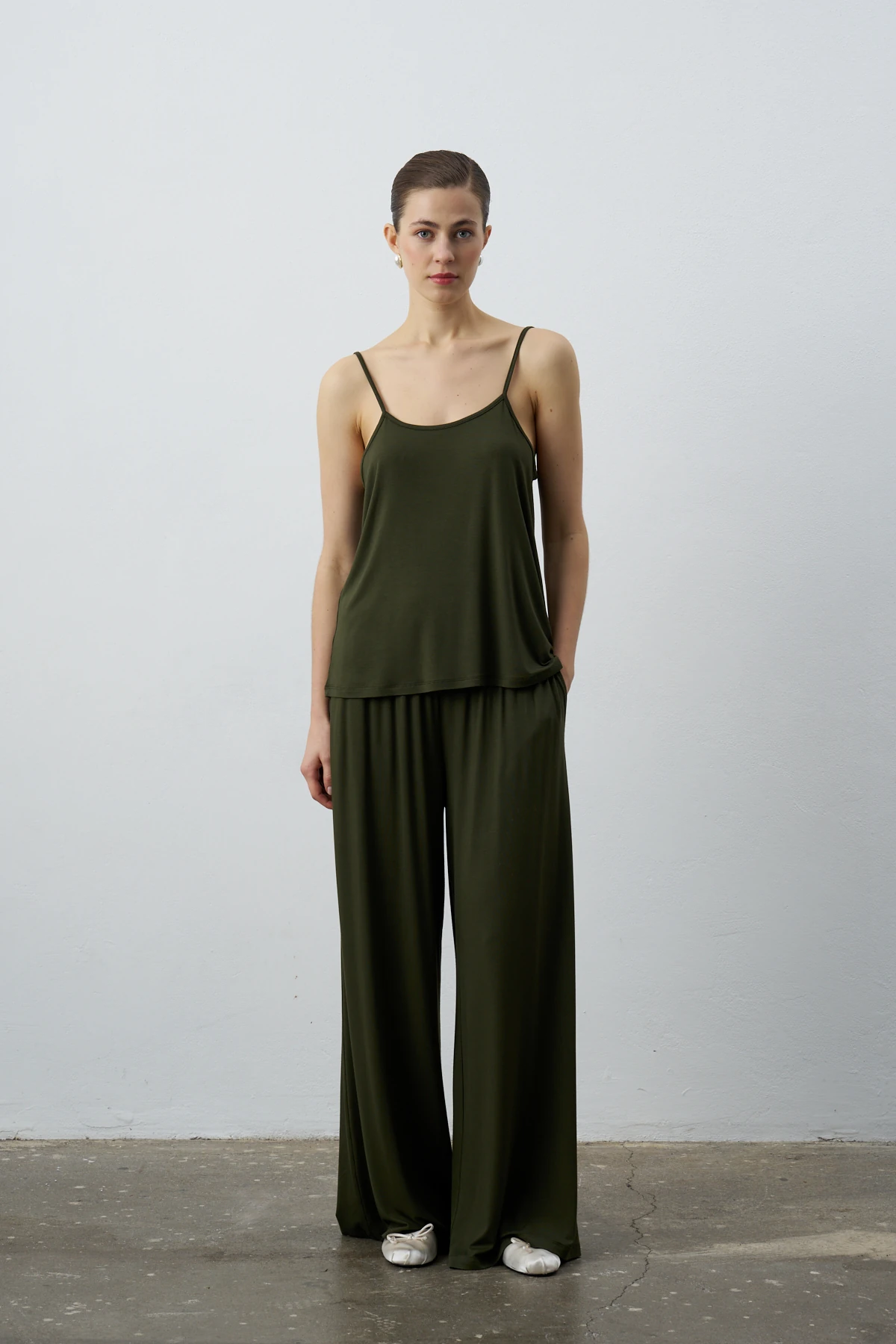 MONO BASİC DÖKÜMLÜ PANTOLON - Haki