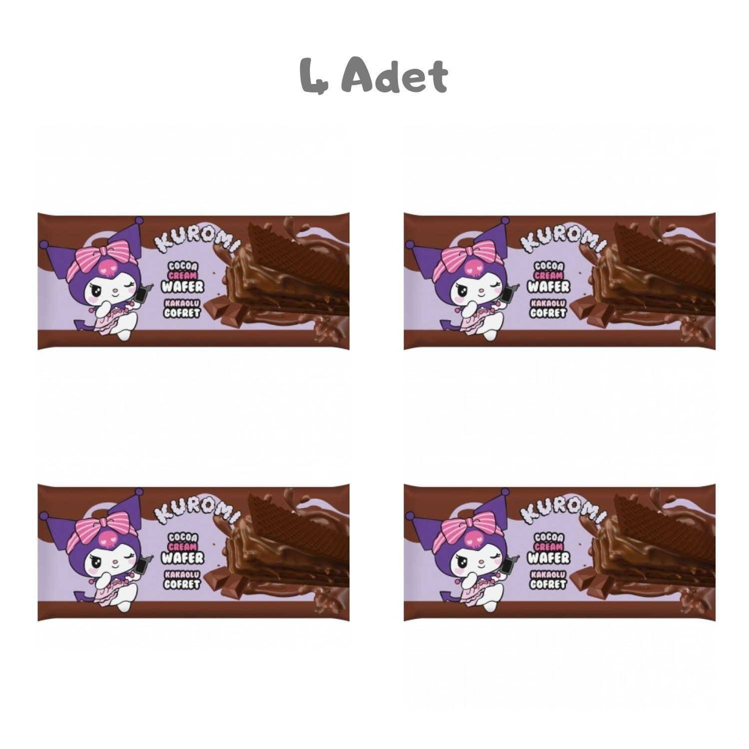Kuromi Kakao Gofret 100g 4'lü Paket