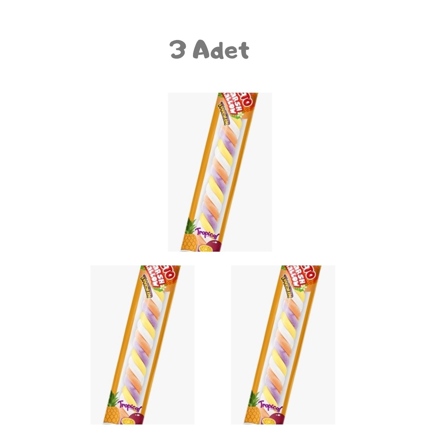 Sweeto Twister Marshmallow (20 Gr) 3 Adet