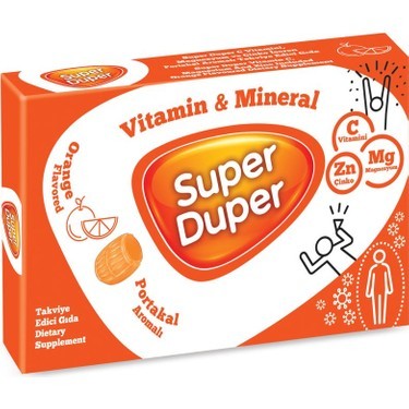 Super Duper Portakal Vitamin Mineral Bonbon 4 Gr X 14 Adet