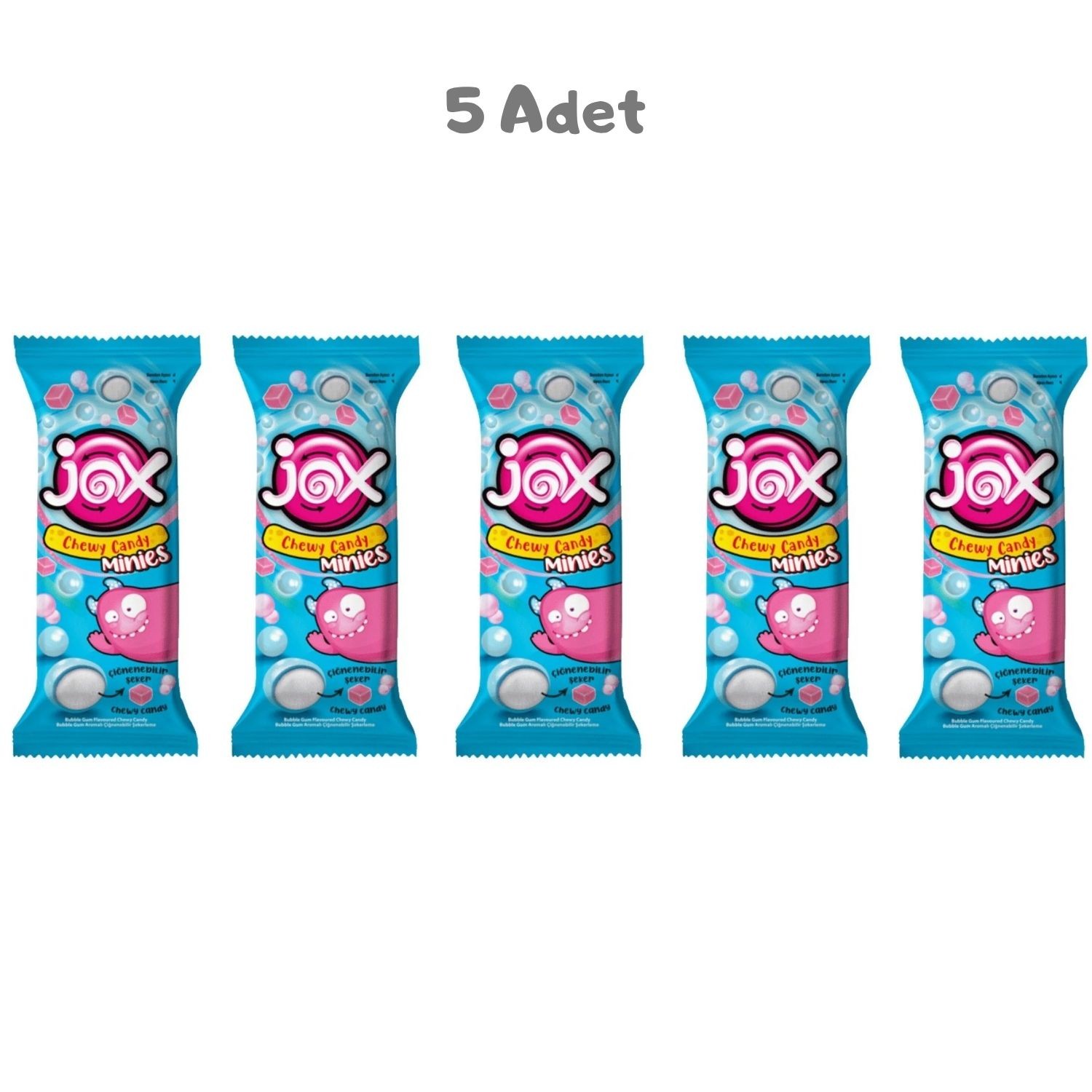 Minies Bubble Gum Çiğnenebilir Şekerleme 5 Adet
