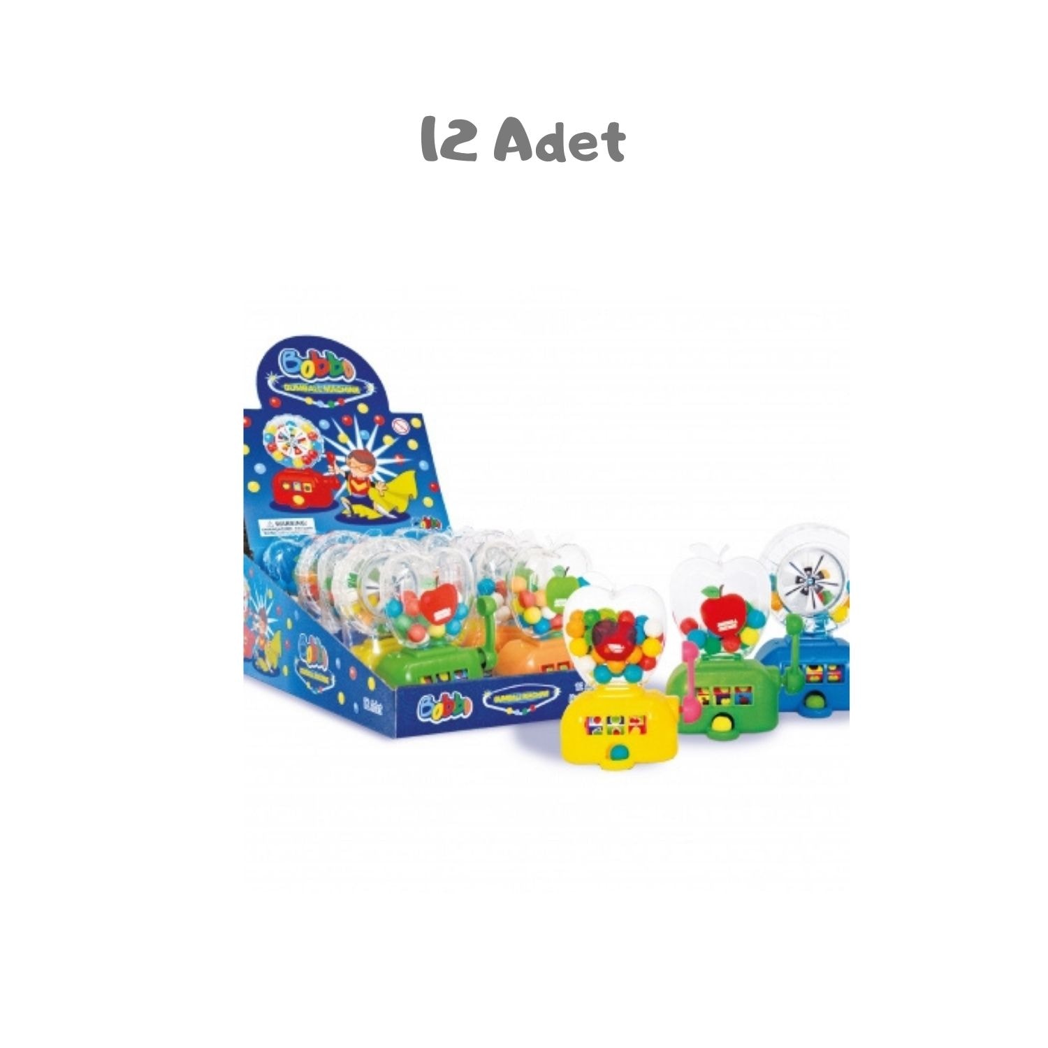 Bobbo Gumball Machine (30 Gr) 12 Adet