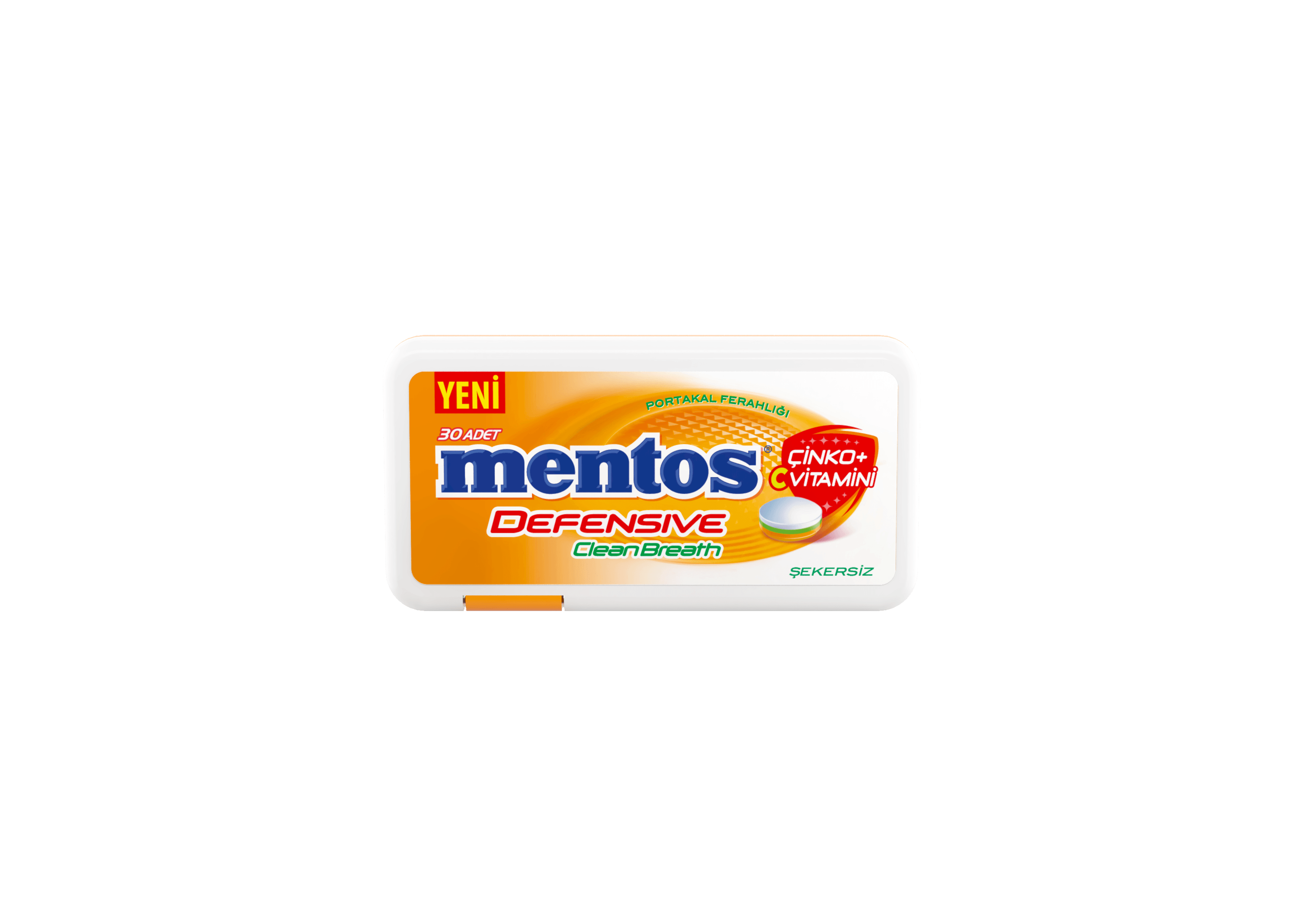 Mentos Clean Breath Portakal VitaminC Draje (21 Gr)