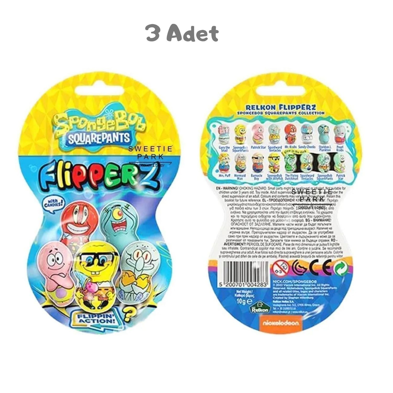 Sponge Bob Flipperz (10 Gr) 3 Adet