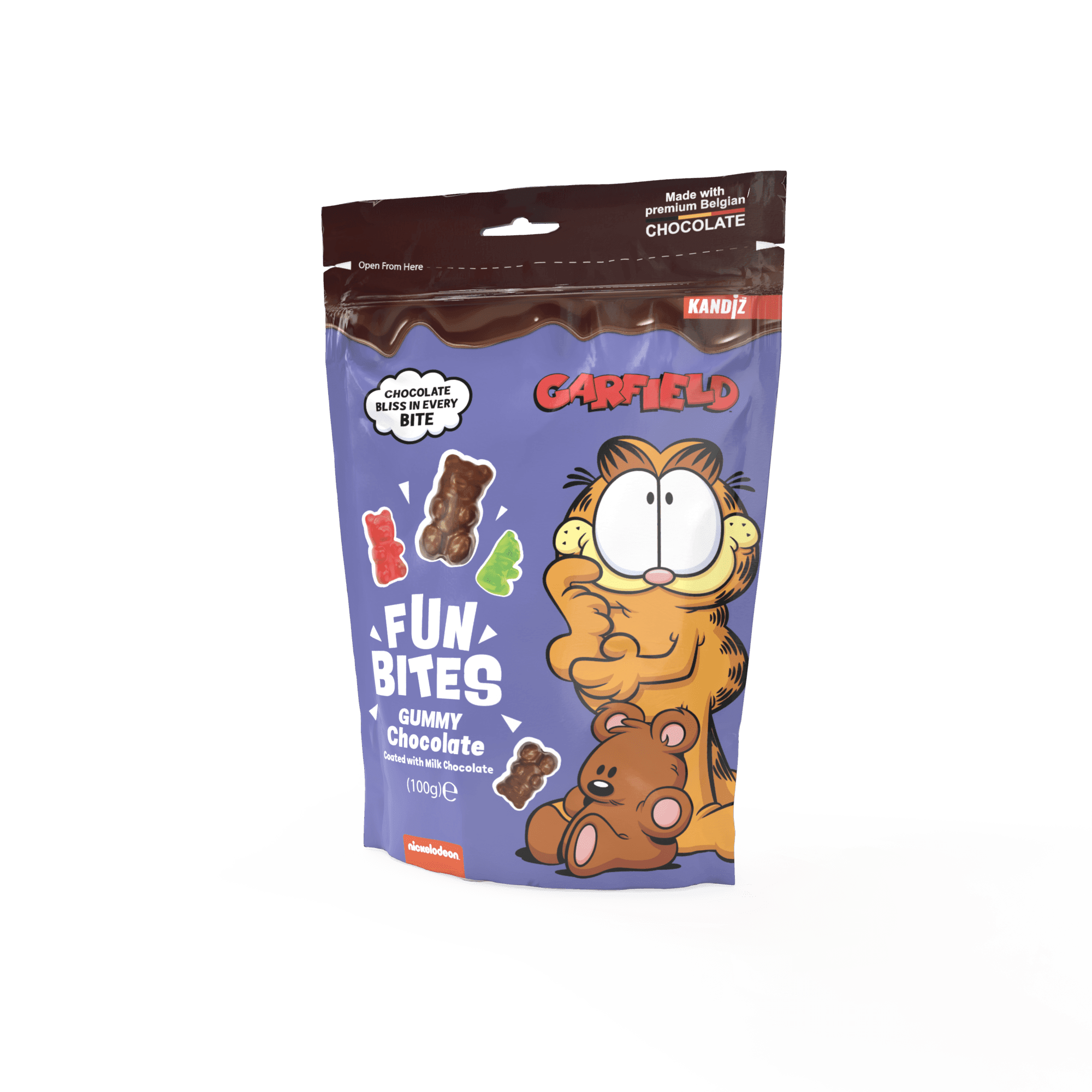 Nickelodeon Garfield Fun Bites Choco Gummy 100g