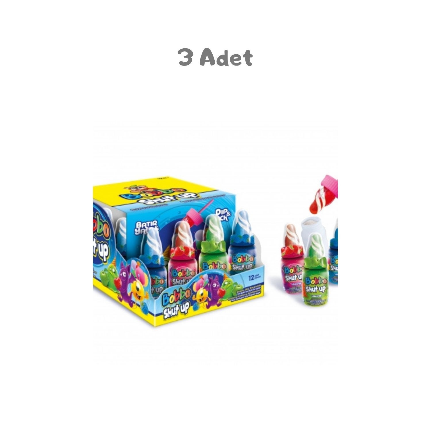 Bobbo Shut Up Bottle Candy (32 Gr) 3 Adet