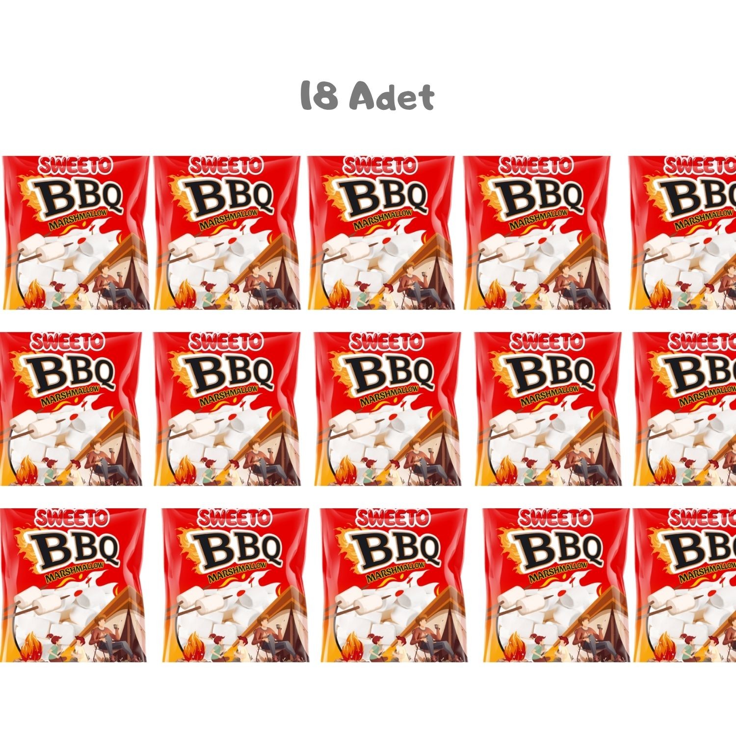 Sweeto BBQ Marshmallow 250 Gr.18 Adet