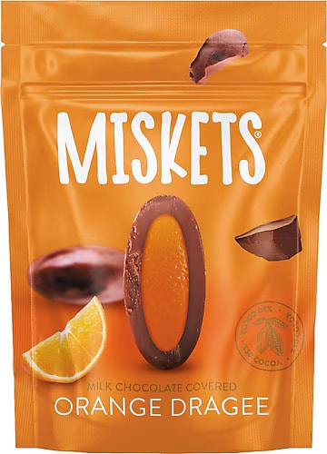 Miskets Sütlü Çikolata Kaplı Portakal Kabuğu Draje 70g