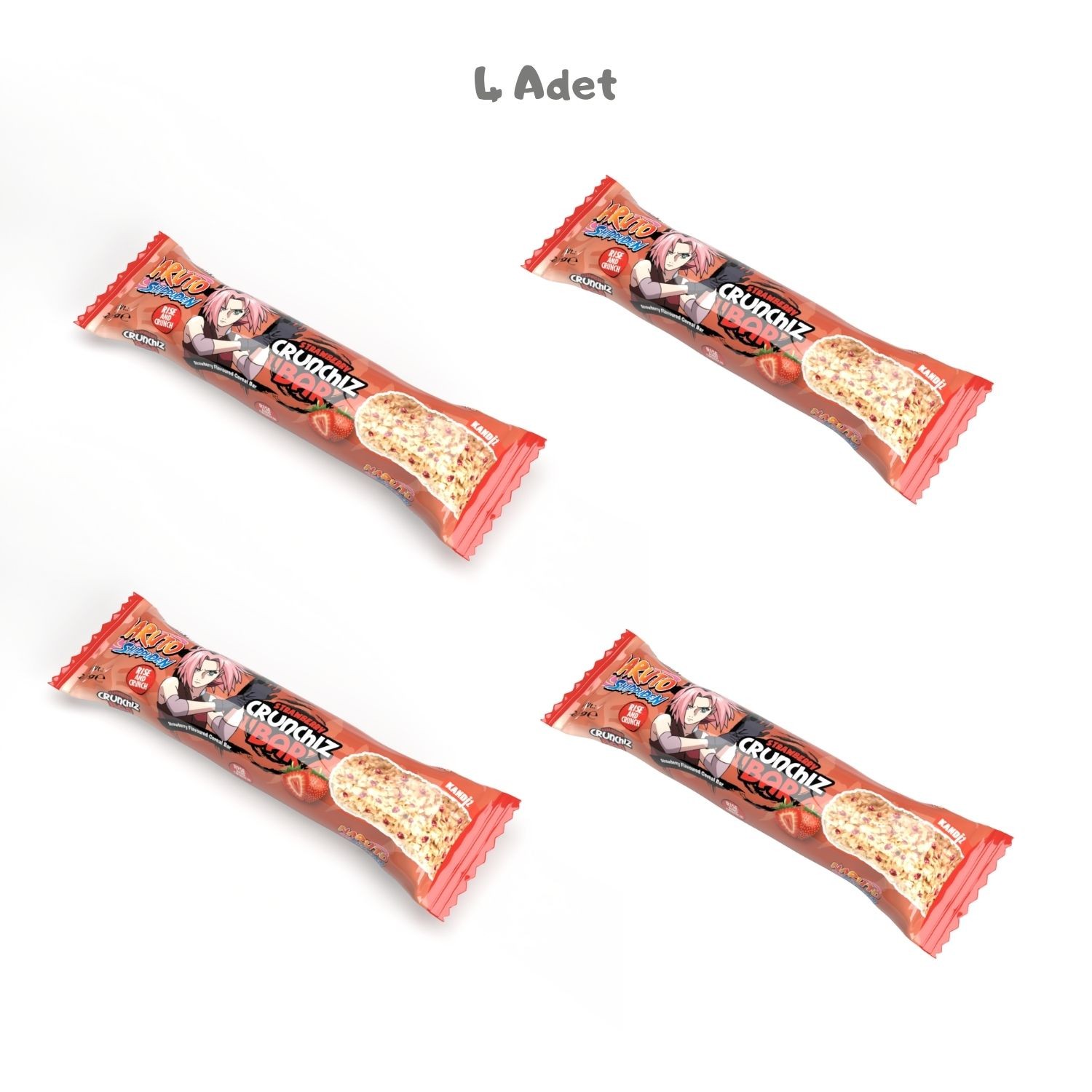 Crunchiz Bar Strawberry 26.5g 4 Adet
