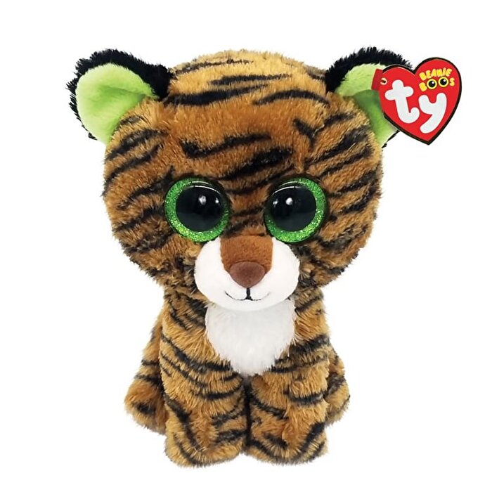 TY Beanie Boos Tiggy - Kahverengi Çizgili Kaplan Peluş Oyuncak 15 cm