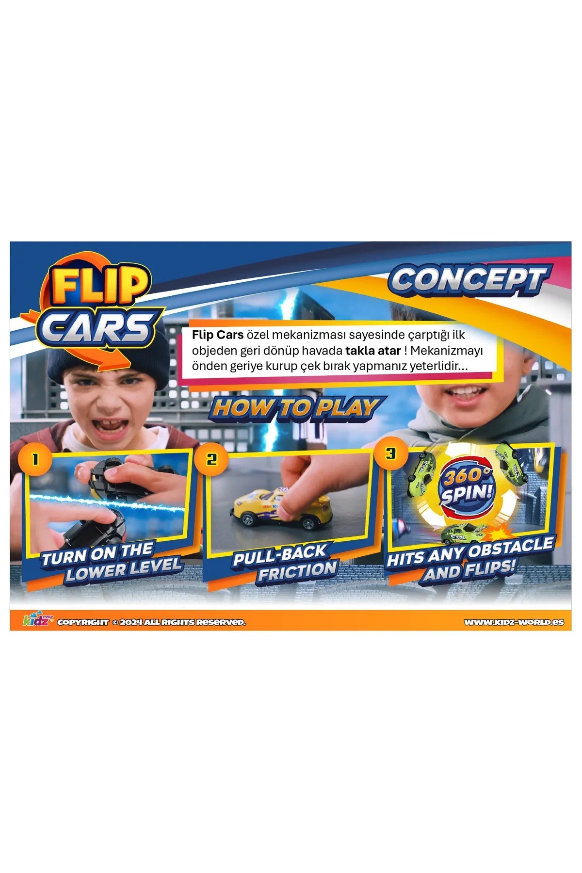 Kidz World Flip Cars - 24 Adet