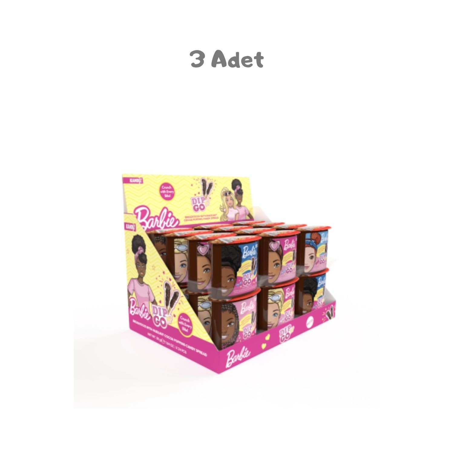 Barbie Dipn Go Chocolate Popping Candy 55g 3 Adet