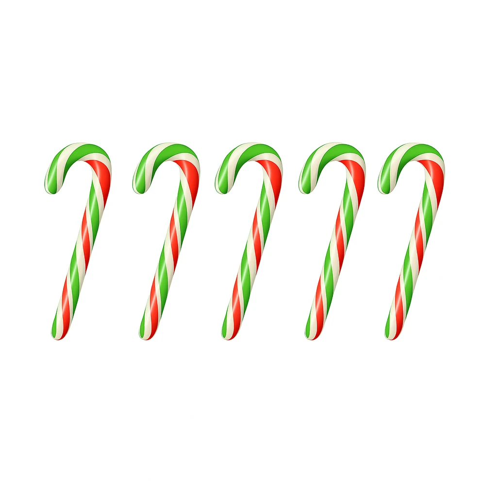 CandyZoo Mini Yılbaşı Baston Şeker 15-20 Gr. 5 Adet