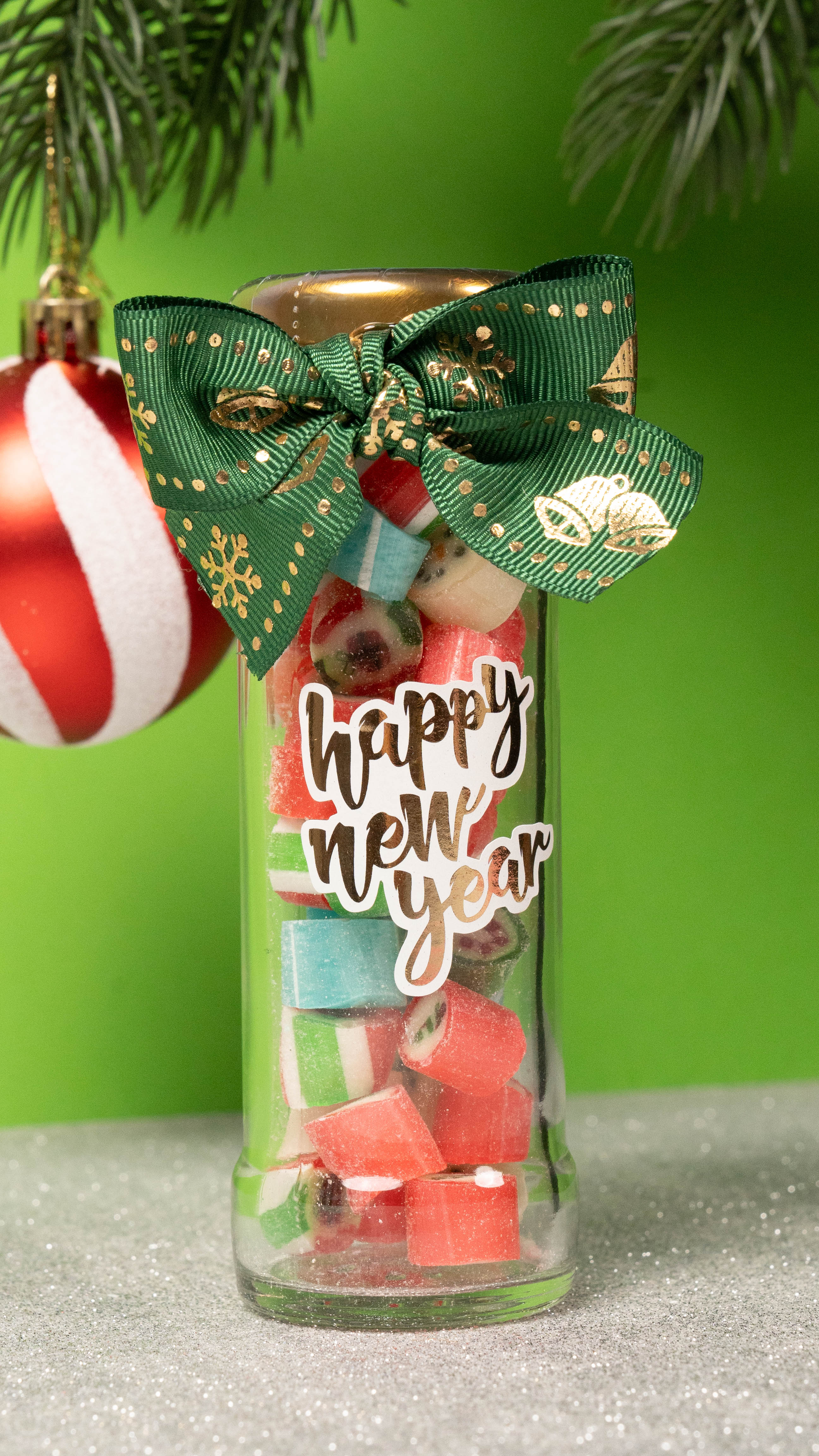 CandyZoo Kavanoz Şeker Fiyonklu Yılbaşı 70g 1 Adet