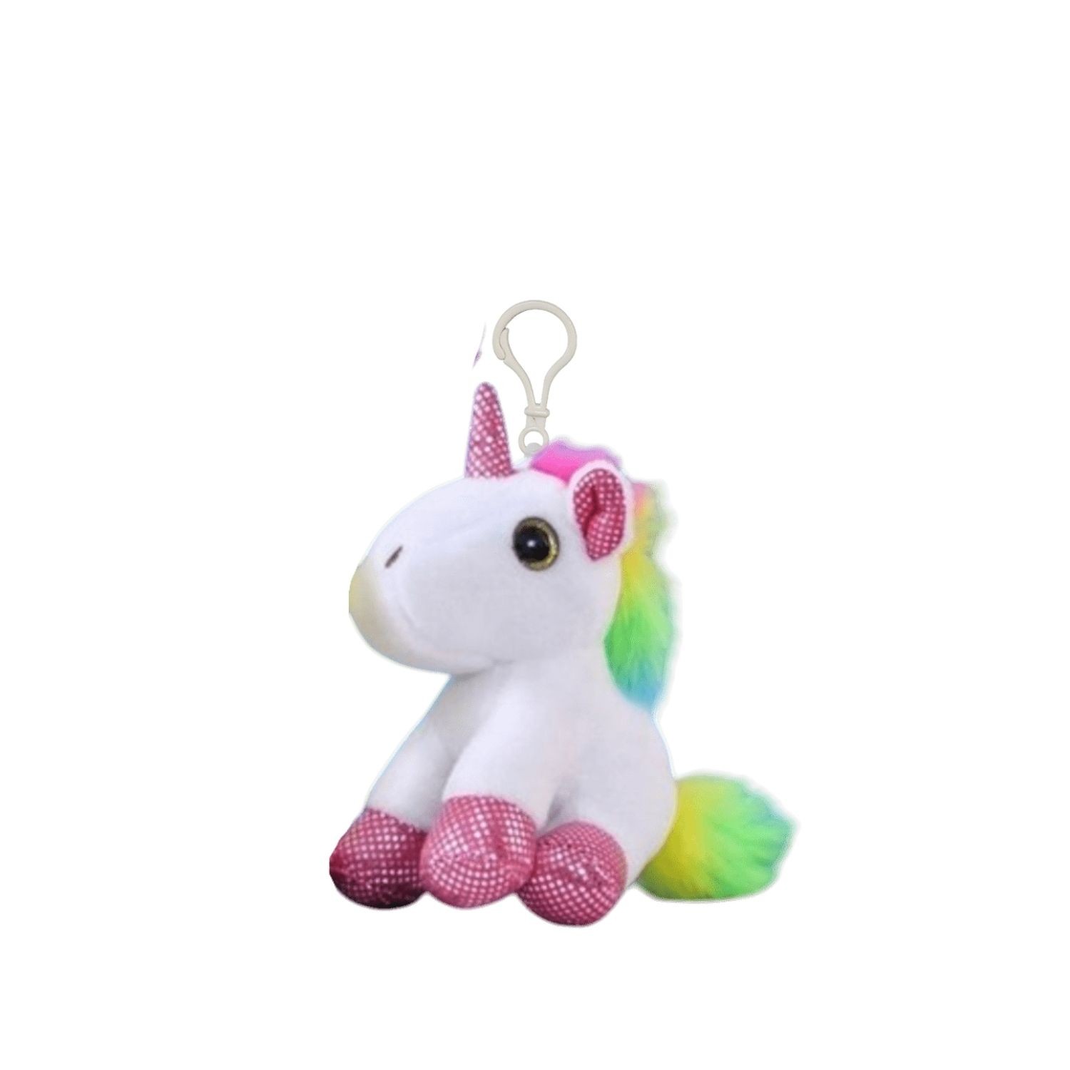 Unicorn Peluş Oyuncak Anahtarlık Beyaz 12 cm