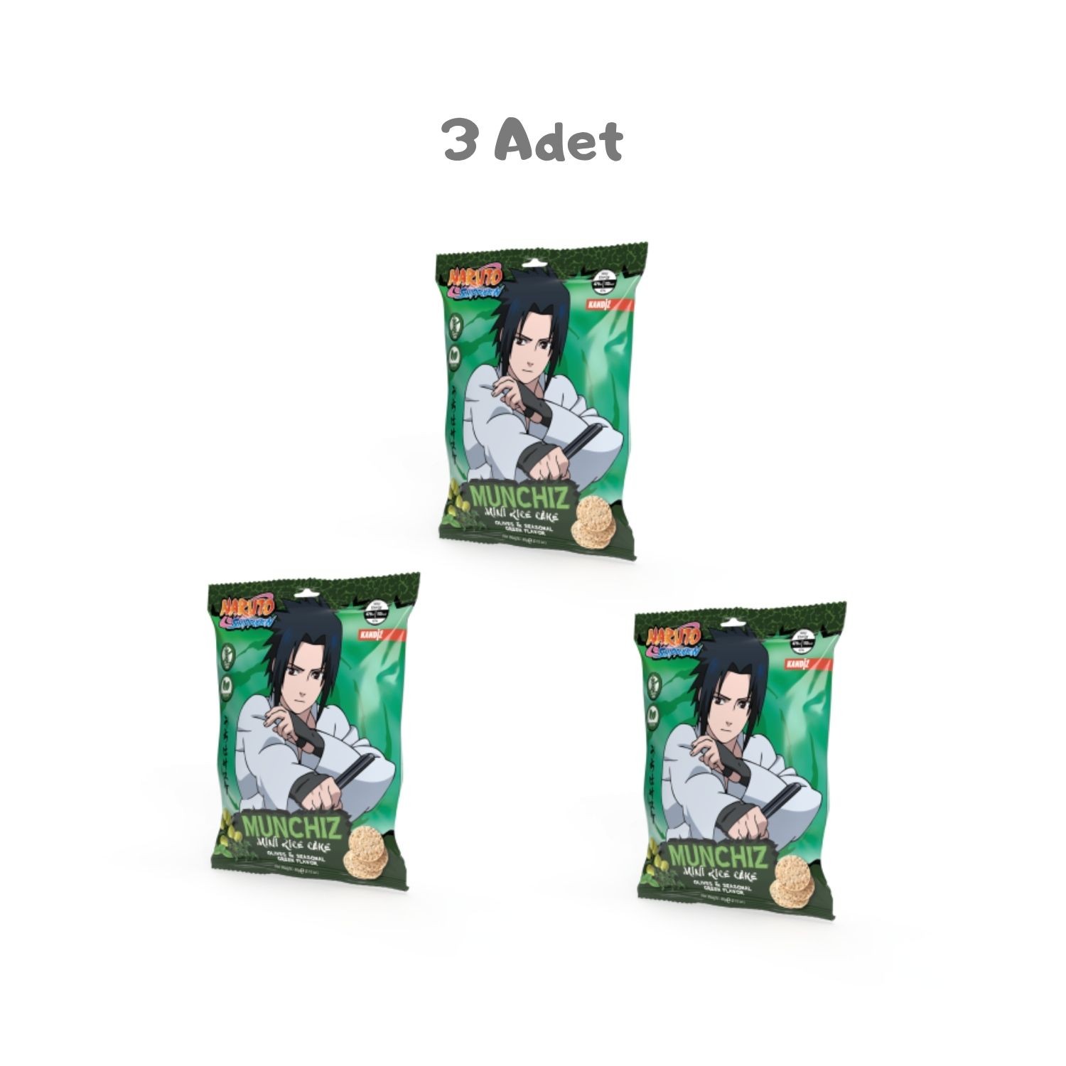 Munchiz Mini Rice Cake Olives Green(60 Gr) 3 Adet