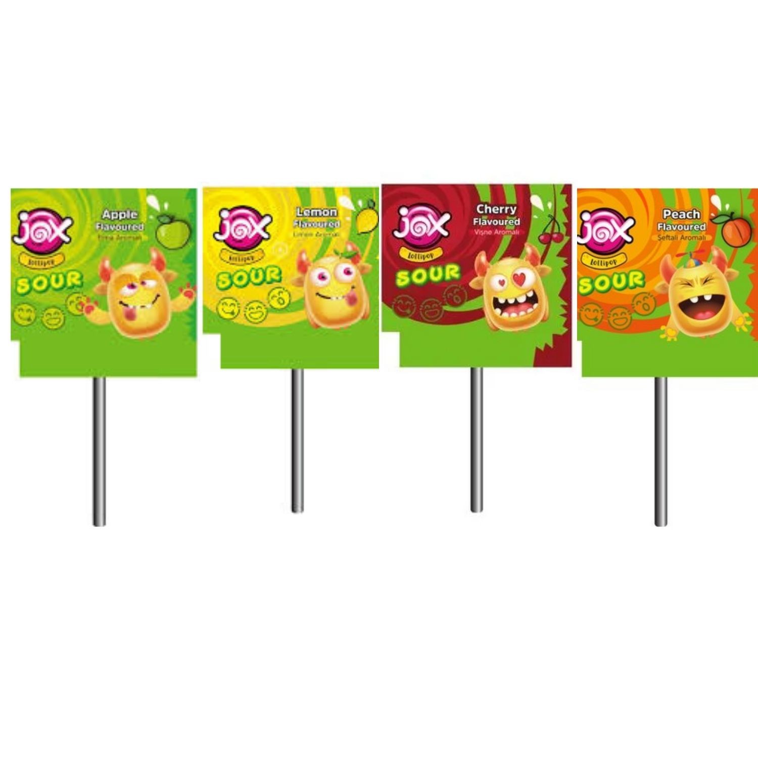 Jox Flat Sour Lolipop 4 Adet