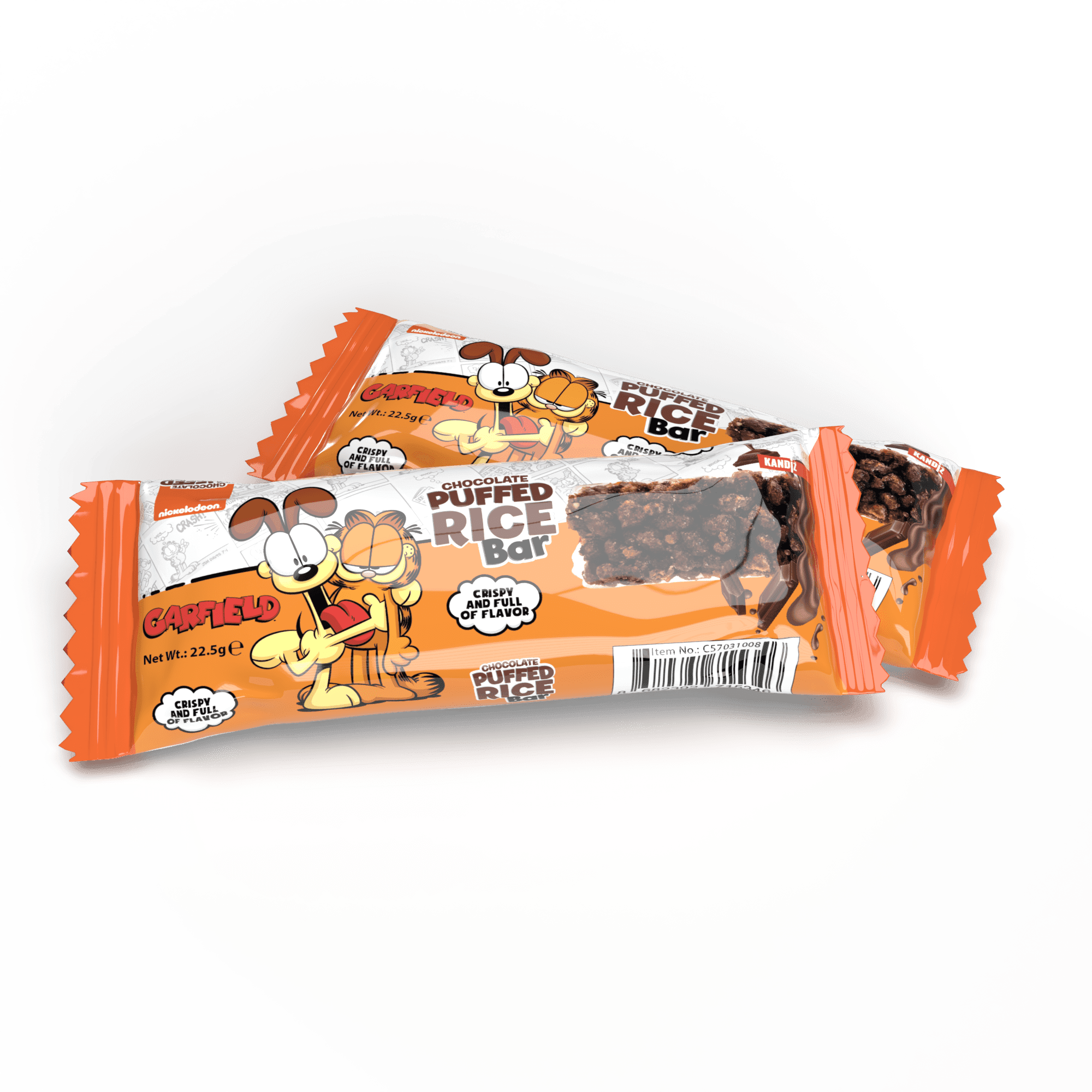 Nickelodeon Garfield Chocolate Puffed Rice Bar Çikolatalı Pirinç Bar (22,5 Gr)