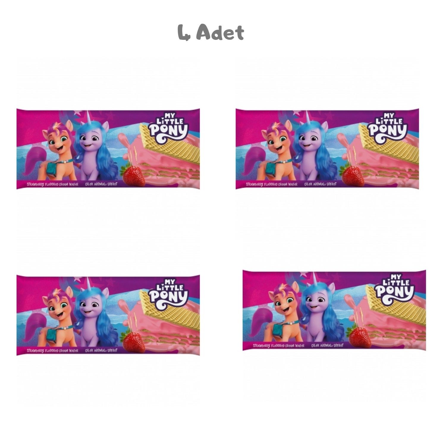 My Little Pony Çilekli Gofret 100g 4 Adet
