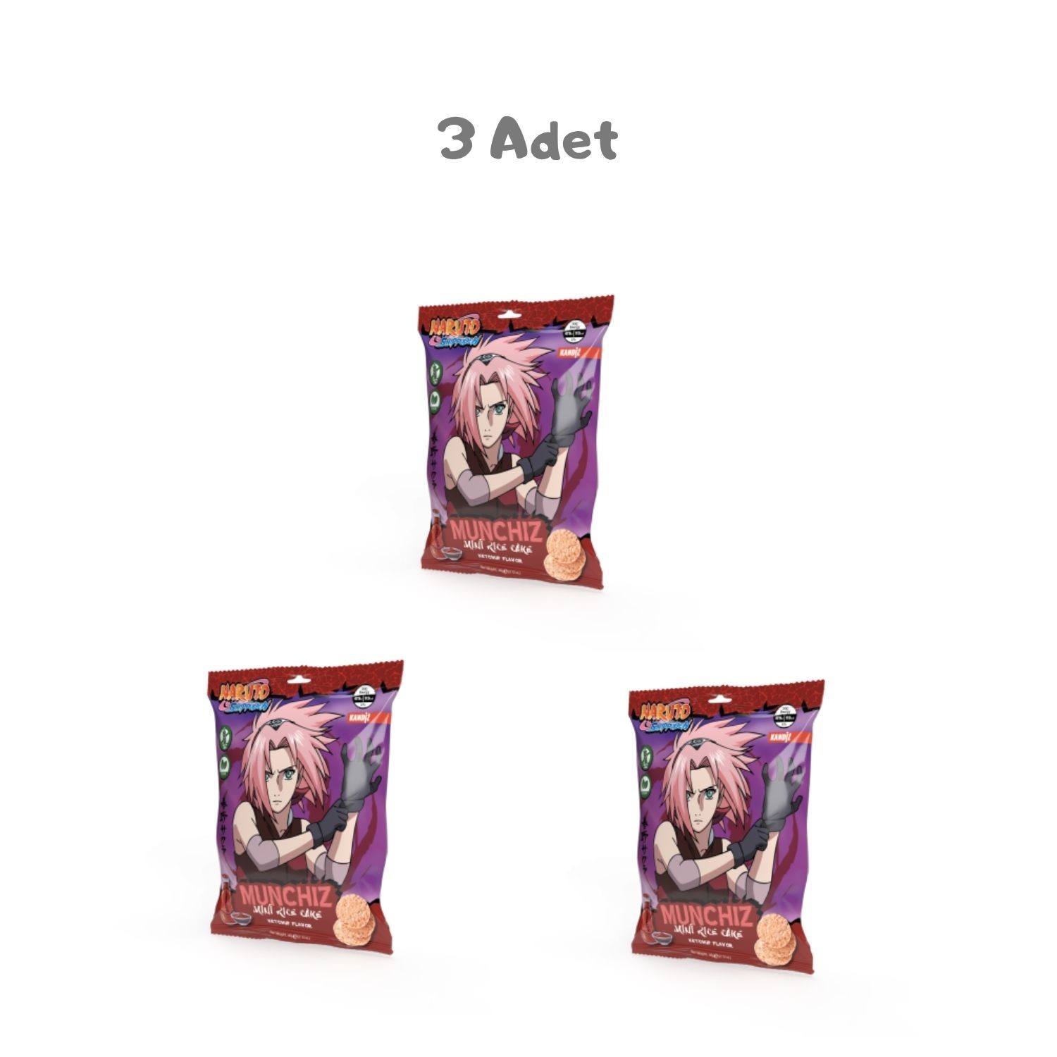 Munchiz Mini Rice Cake Ketchup (60 Gr) 3 Adet