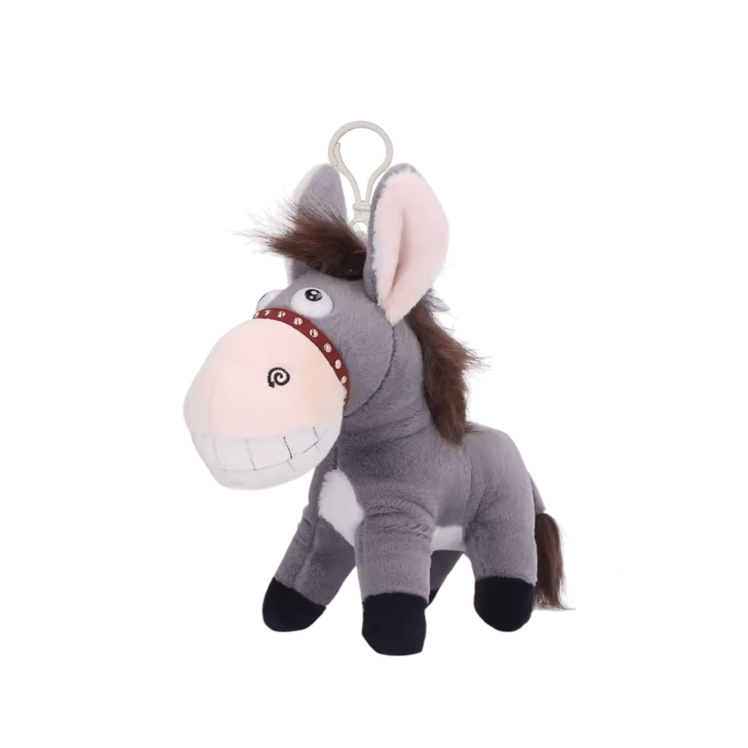 Eşek Peluş Oyuncak Anahtarlık Gri 12 cm