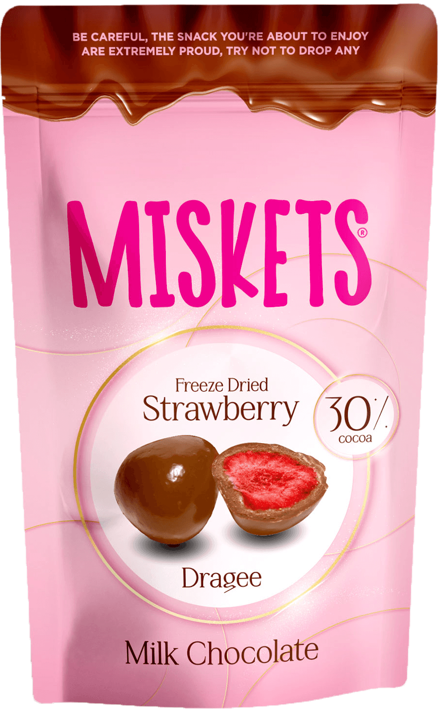 Miskets Sütlü Çikolata Kaplamalı Freeze Dried Çilek  (80 Gr.)