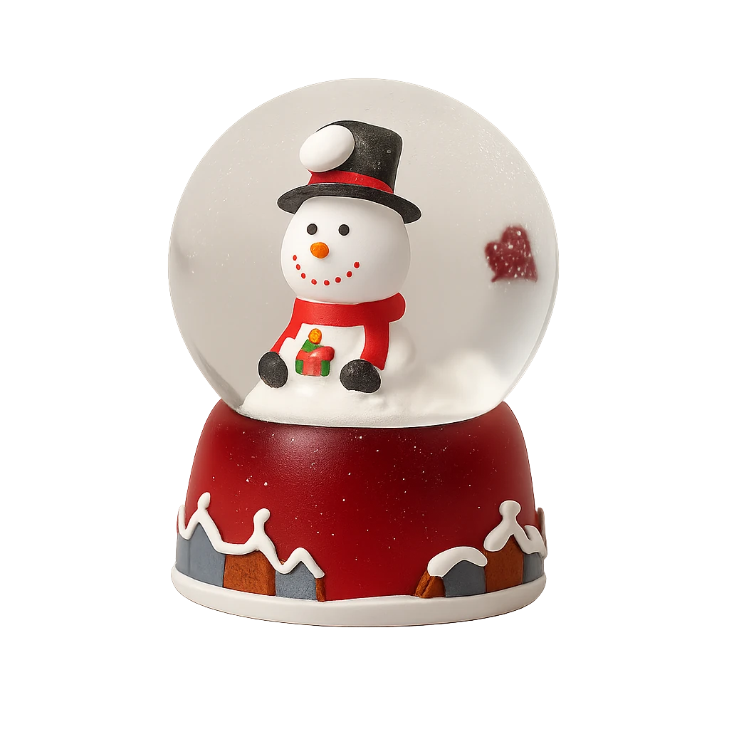 Taros Orta Boy Işıklı Kardan Adam Kar Küresi (9347)