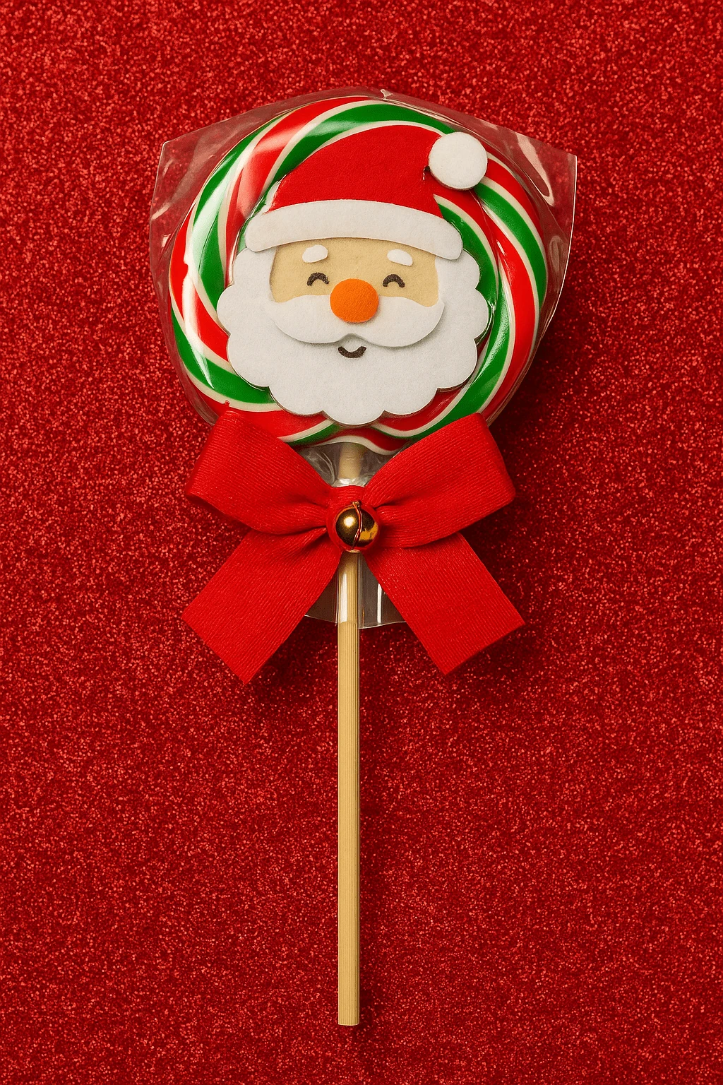 CandyZoo Yuvarlak Büyük Lolipop Yılbaşı Süslü Figürlü Şeker 60-70 Gr. 1 Adet