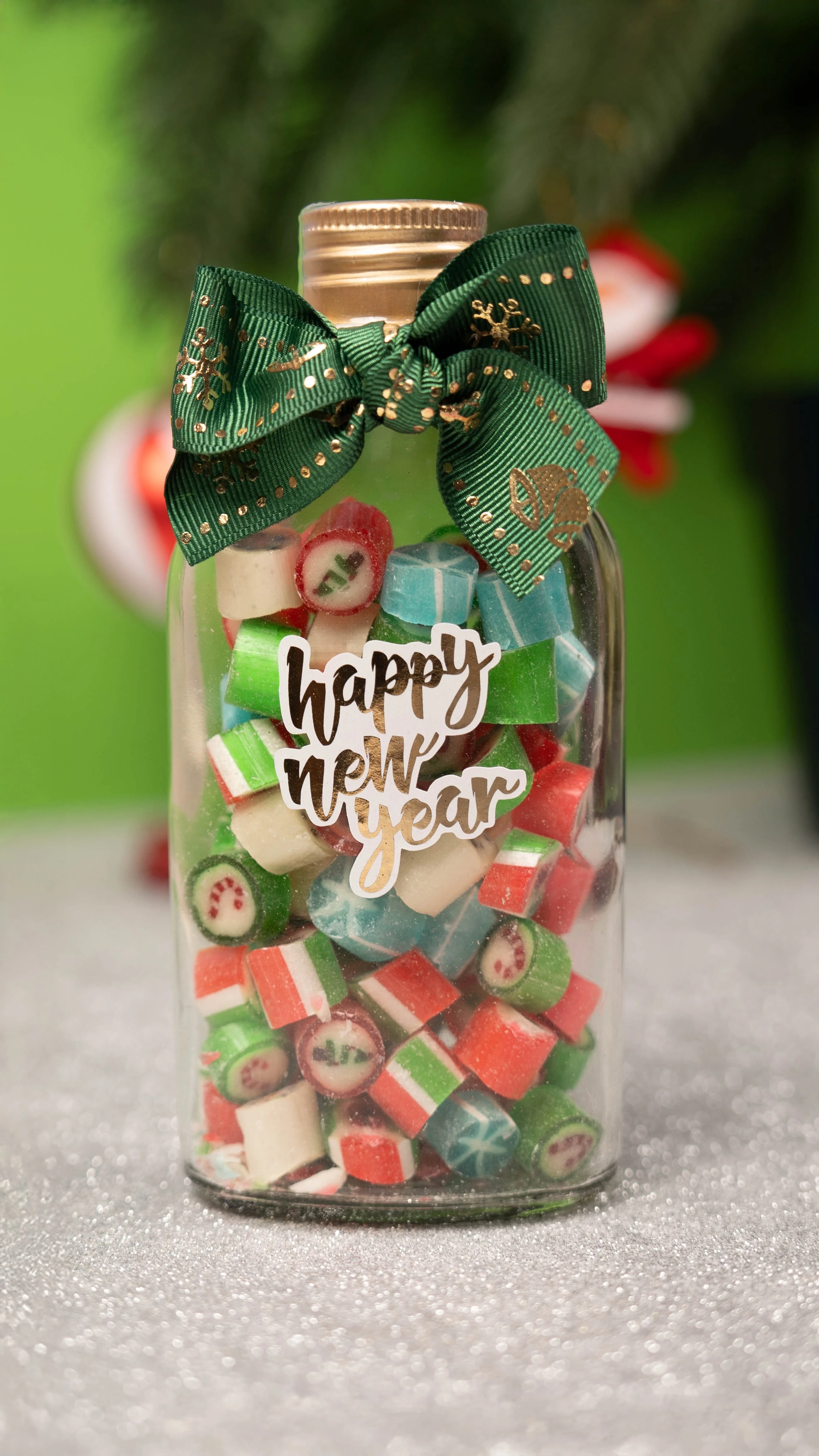 CandyZoo Kahve Şişesi Fiyonklu Yılbaşı 130g 1 Adet