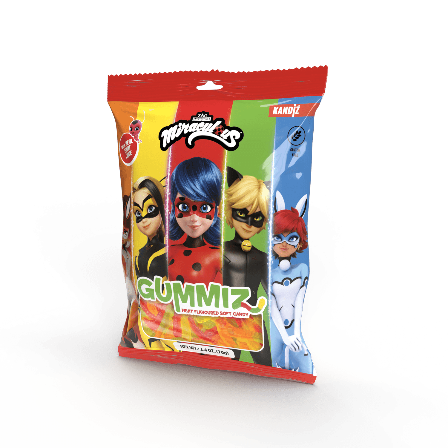 Gummiz Miraculous Worms Şekerleme (70 Gr)