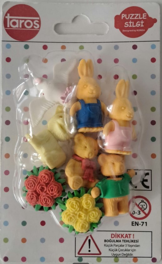 Taros Tavşan Puzzle Silgi 1 Adet