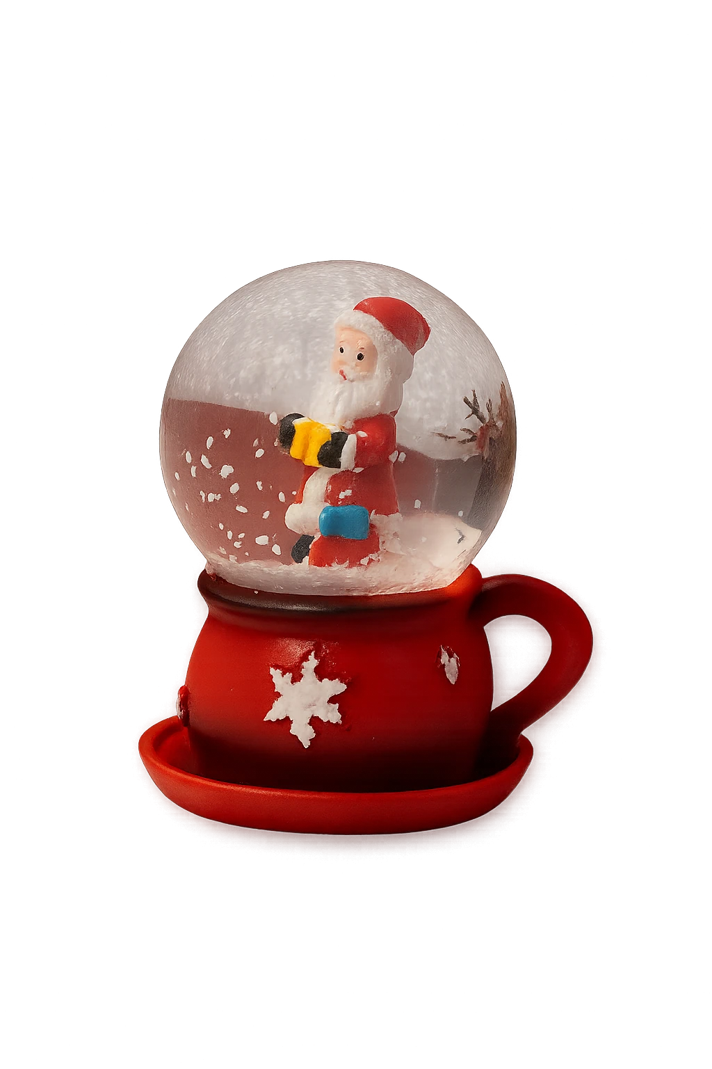 Taros Küçük Boy Yılbaşı Fincanlı Kar Küresi (9379) 1 Adet