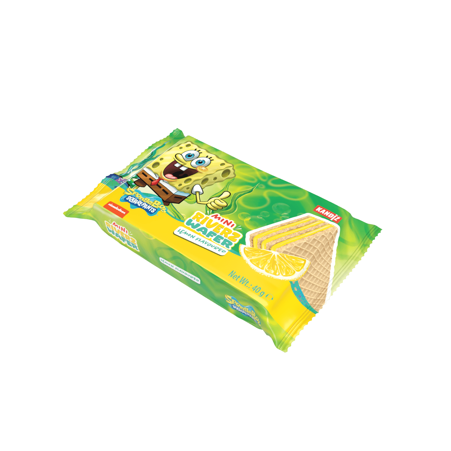 Riverz Wafer Lemon Sponge Bob 40 Gr.