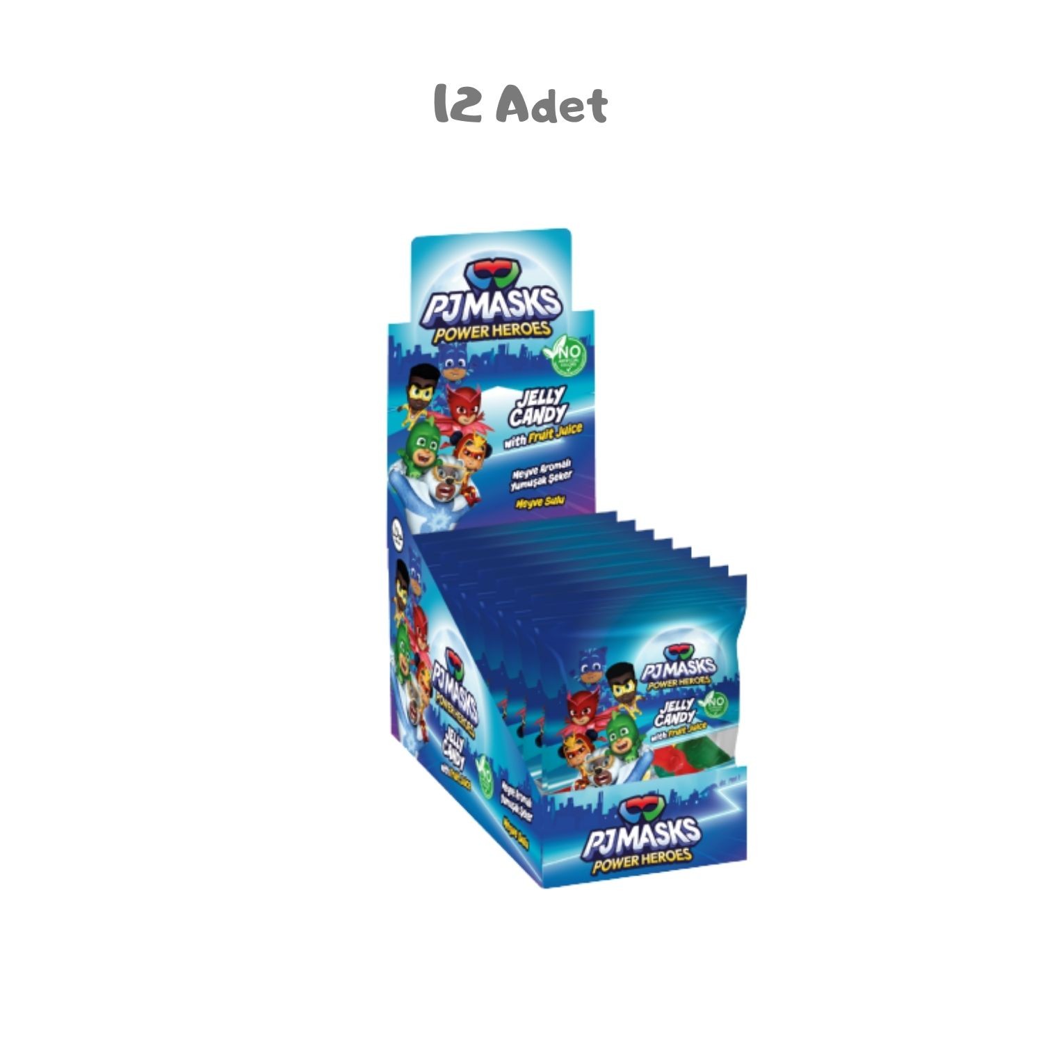 PJ Masks Araba Meyve Aromalı Yumuşak Şeker 80 Gr. 12 Adet