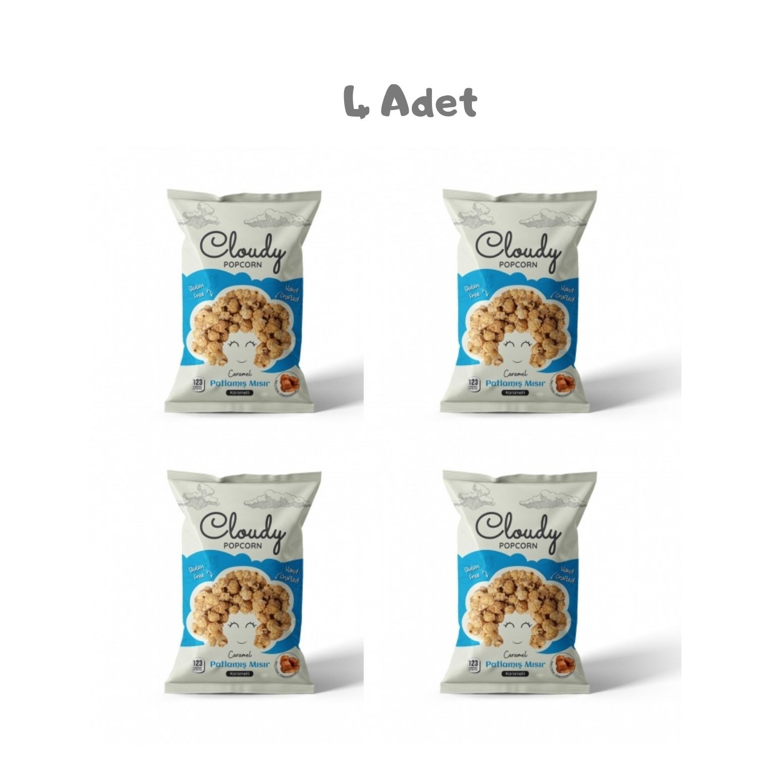 Cloudy Karamel Popcorn (80 Gr) 4 Adet