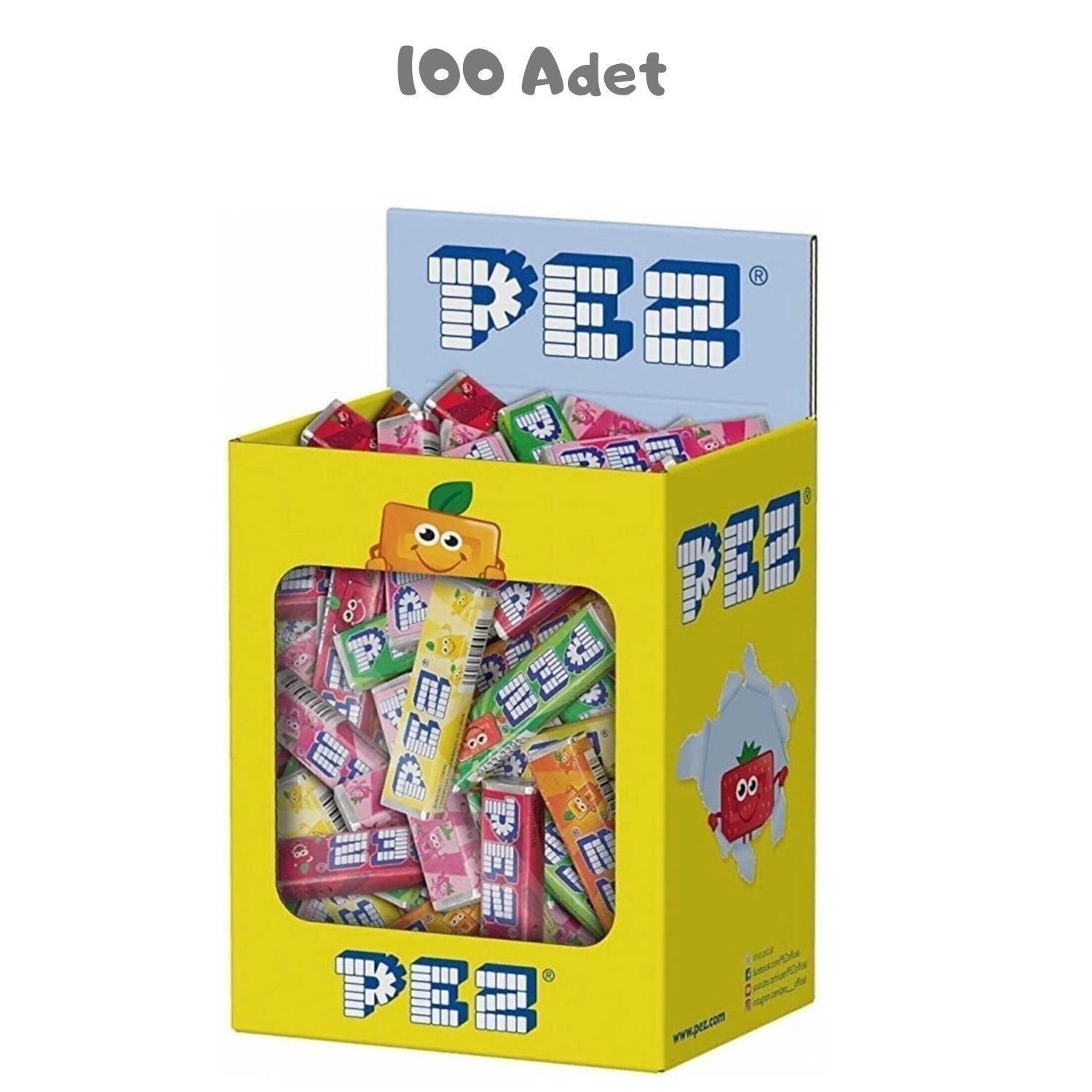 Pez Şeker Tekli (8,5 Gr) 100 Adet