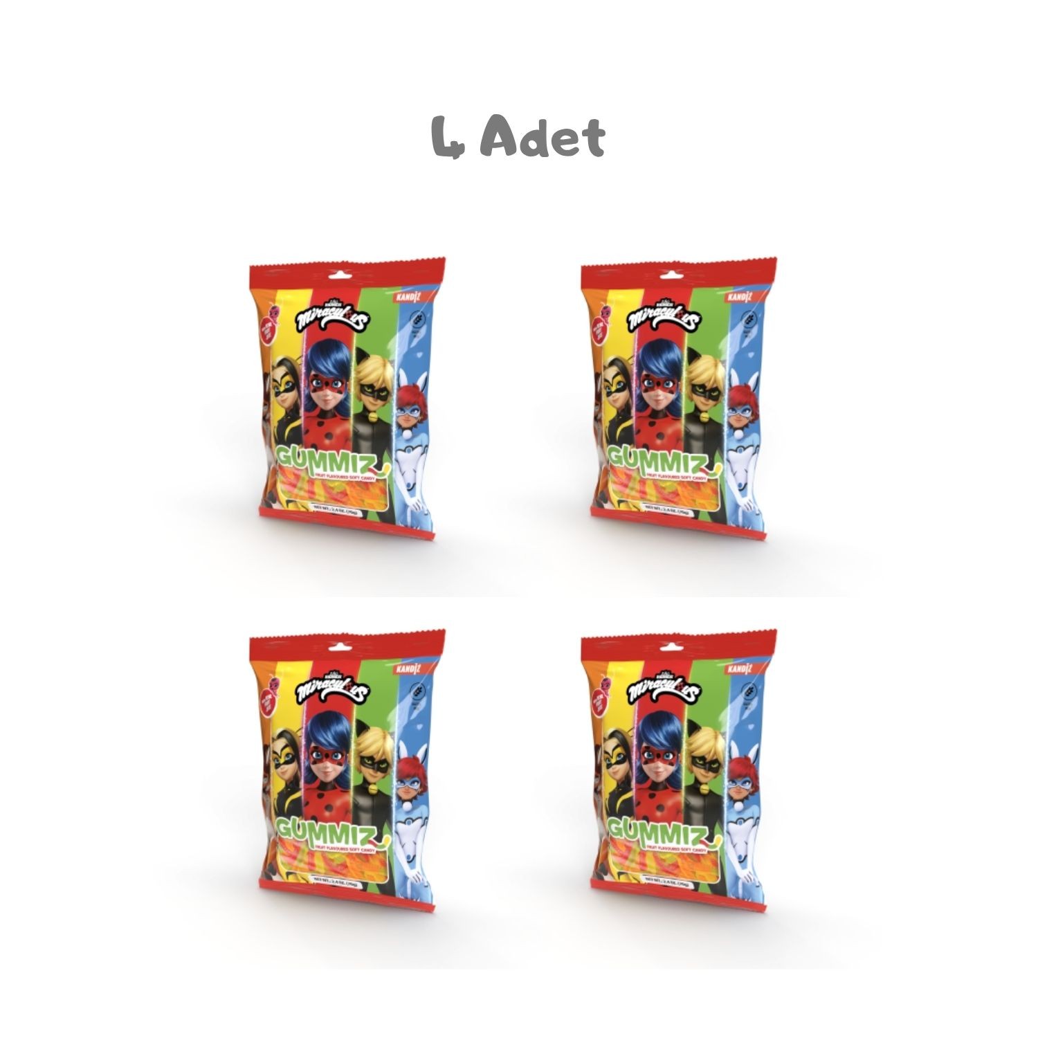 Gummiz Miraculous Worms Şekerleme (70 Gr) 5 Adet
