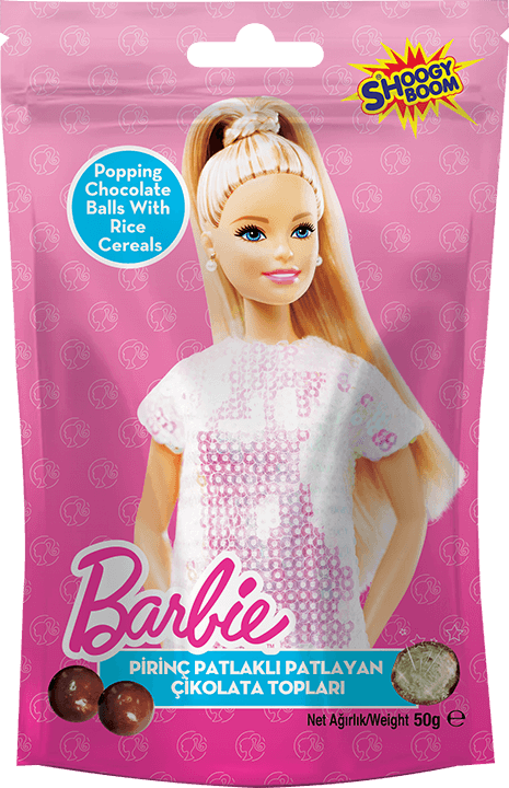 Barbie Pirinç Patlaklı Patlayan Çikolata Topları 50g