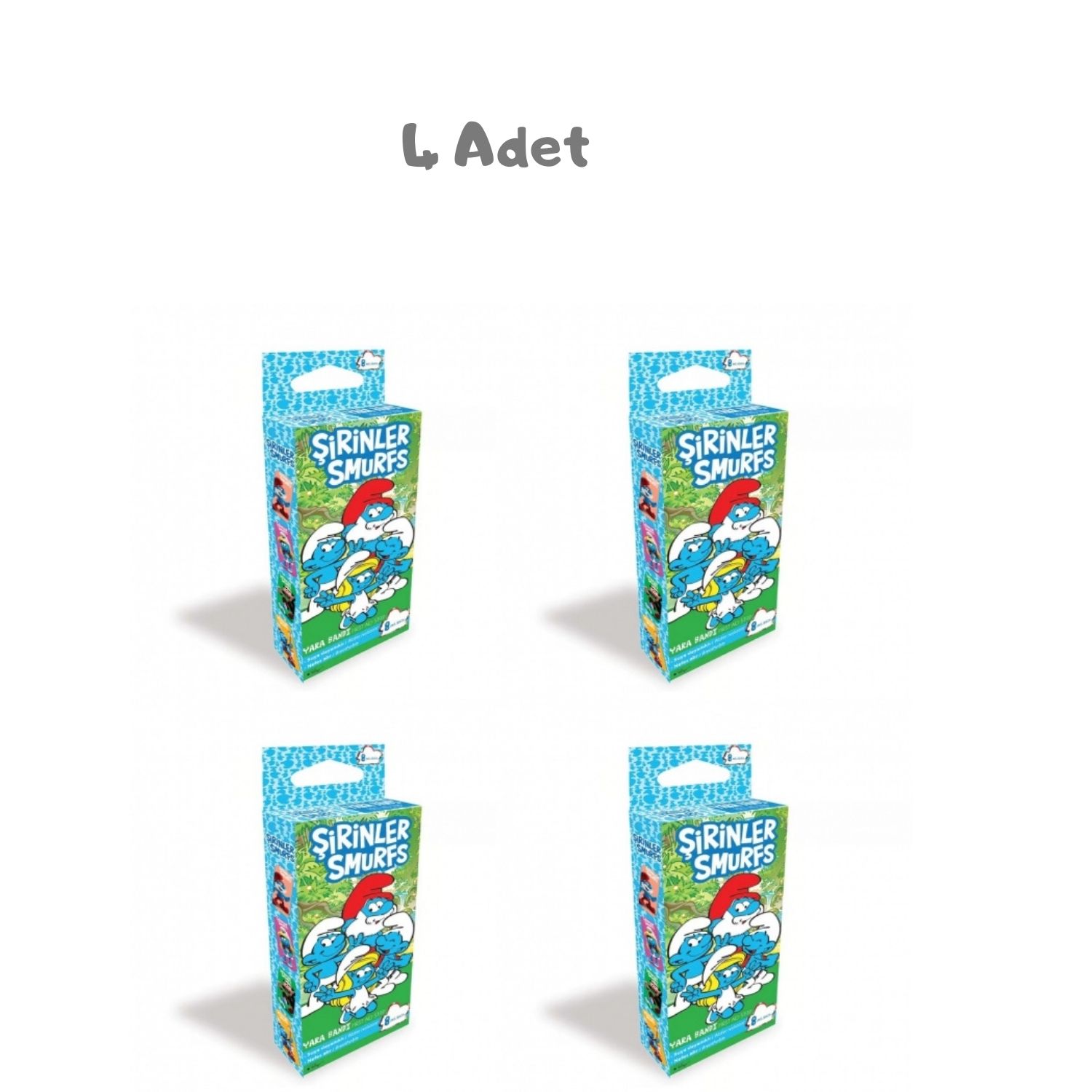 Şirinler Yara Bandı 4'lü Paket (40 Adet)