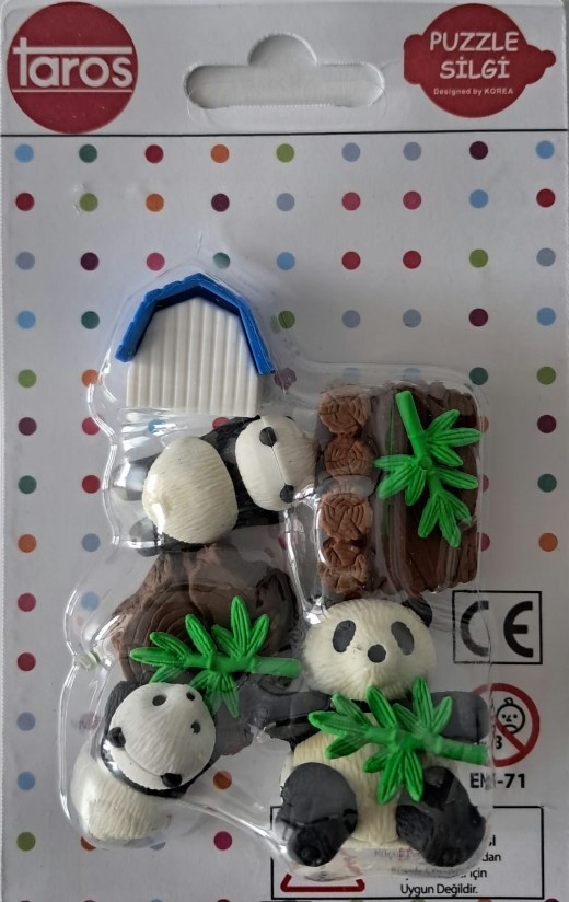 Taros Panda Puzzle Silgi 1 Adet